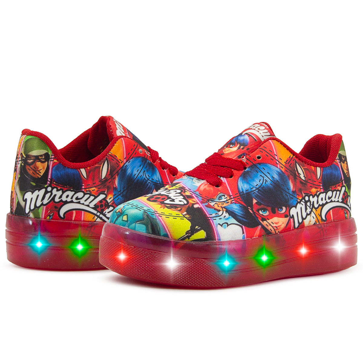Tenis Luces Led Para Niña Marinette Ladybug Miraculous