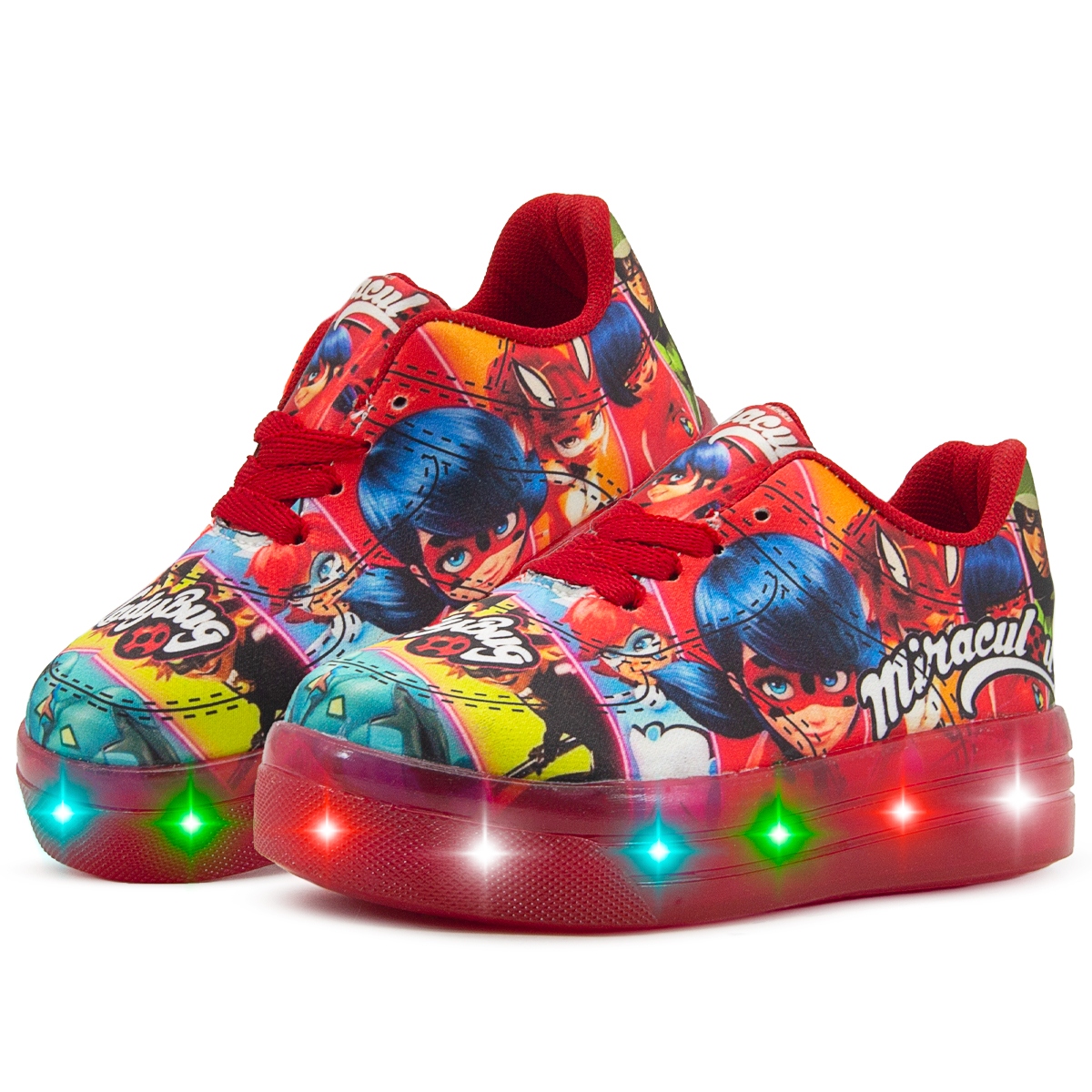 Tenis Luces Led Para Niña Marinette Ladybug Miraculous