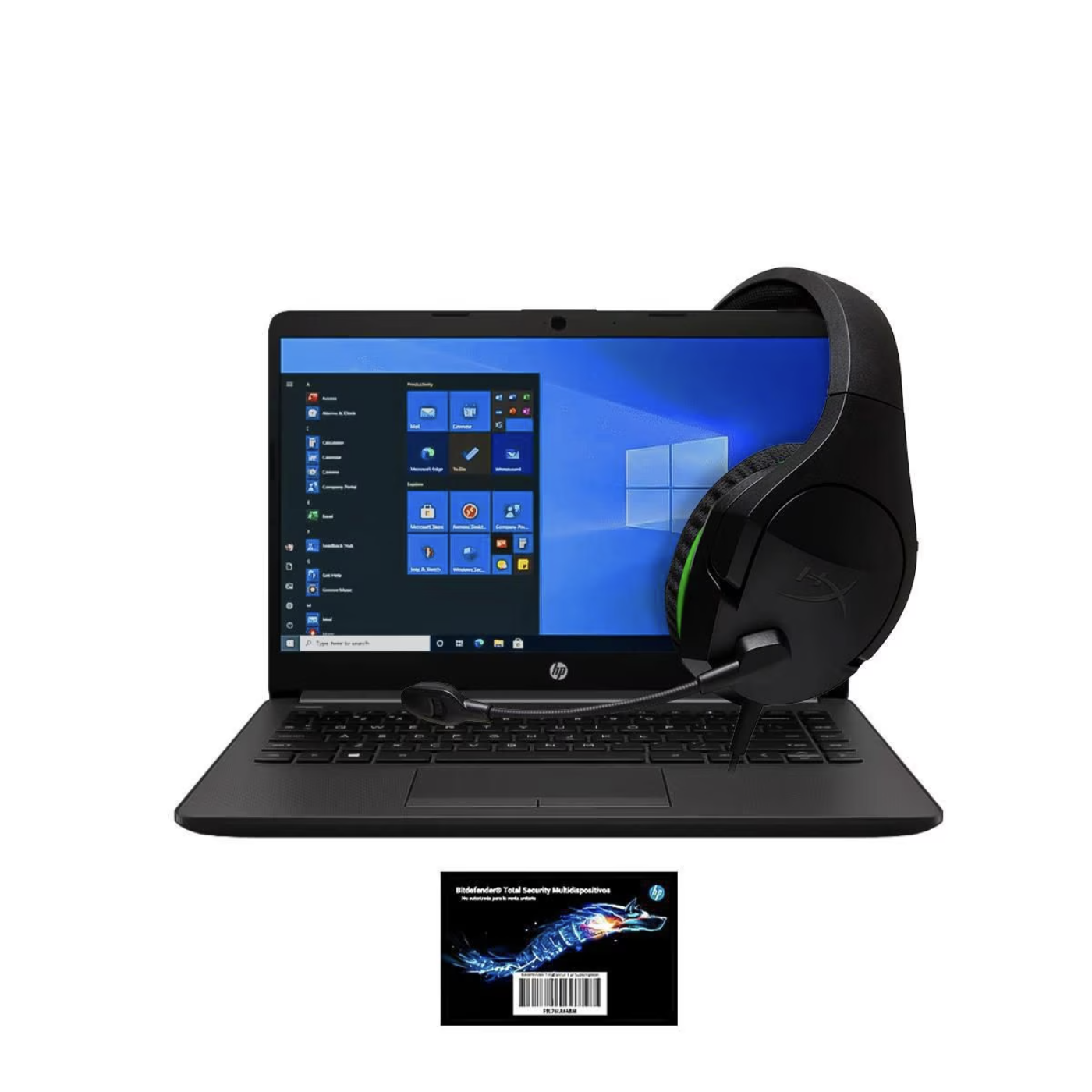 Laptop HP 15.6 Pulgadas Full HD AMD Ryzen 5 8 GB RAM 256 GB SSD + Antivirus + Audífonos 7J059AA