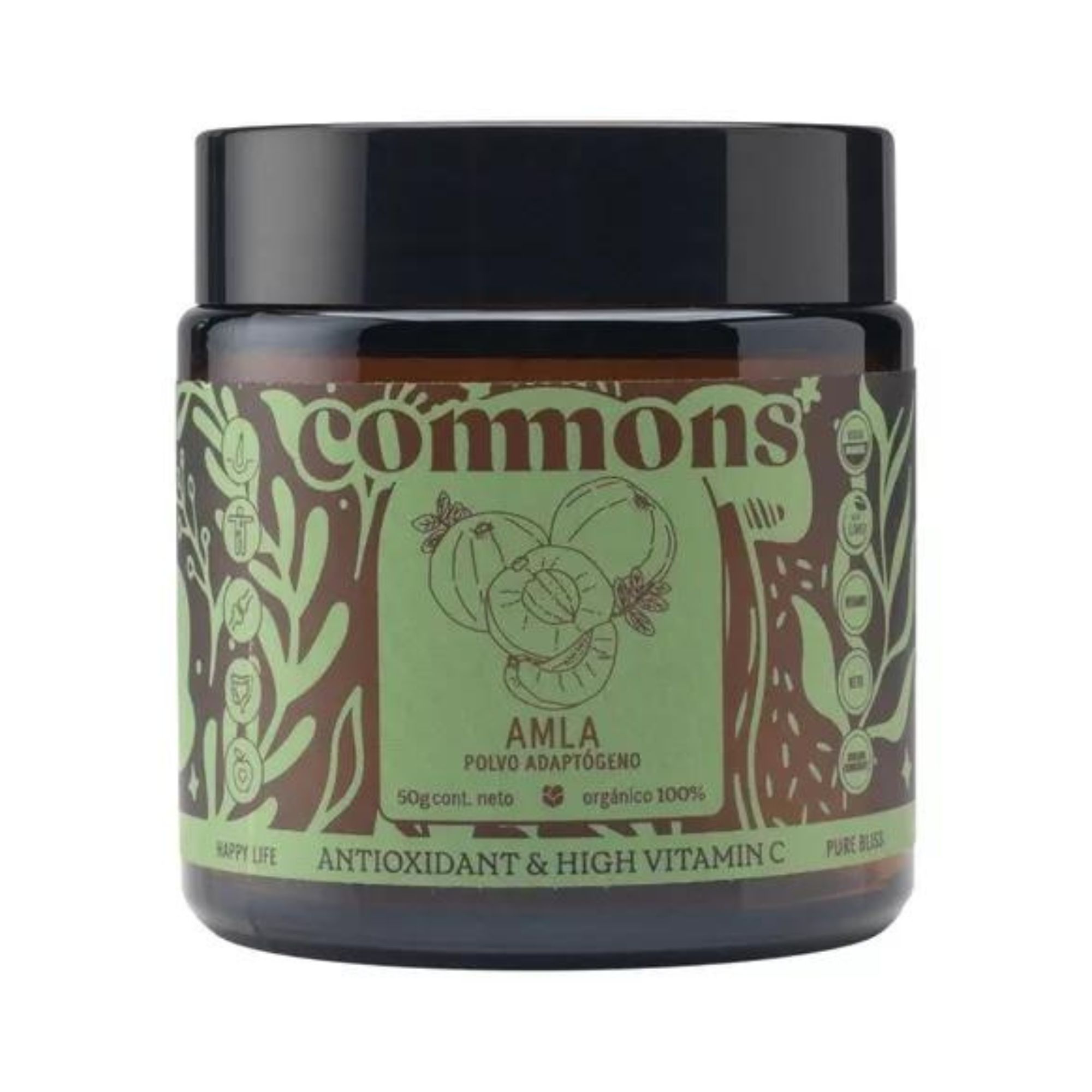 Amla Polvo Adaptógeno 50g Commons 100% Orgánico 