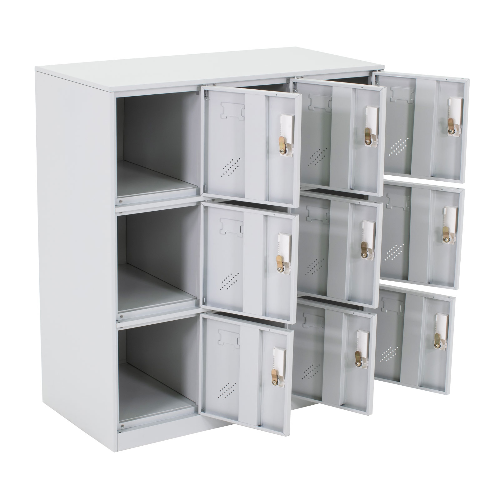 Locker Metalico Guardex 9 Puertas Casilleros de Almacenamiento 180 cm con Llave