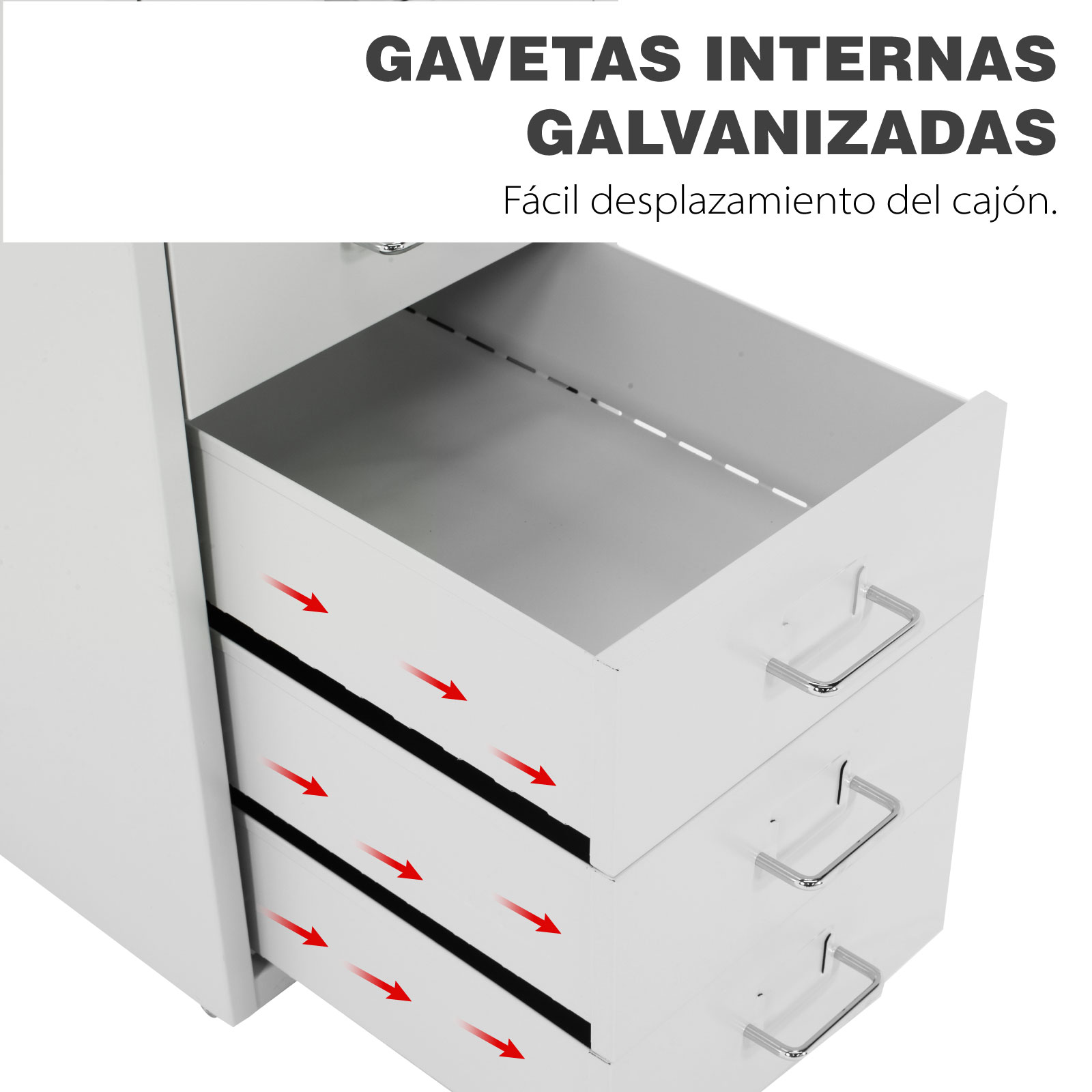 Archivero Metálico Guardex De 6 Gavetas 69 cm con Llantas, Organizador de Documento para Oficina