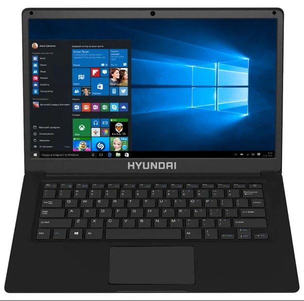 Laptop Hyundai HyBook 14.1in, N3350, 4GB RAM, 64GB + 1TB HDD, W10H