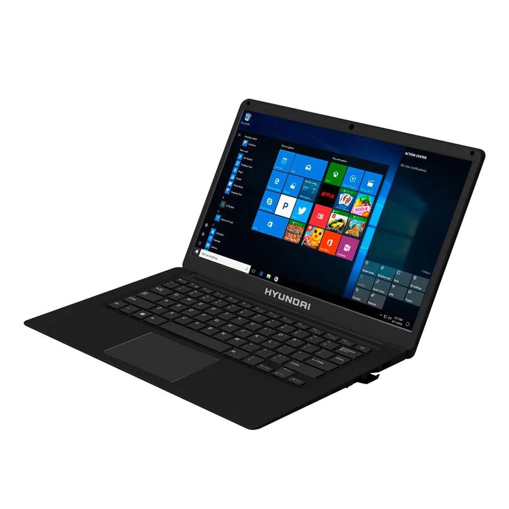 Laptop Hyundai HyBook 14.1in, N3350, 4GB RAM, 64GB + 1TB HDD, W10H