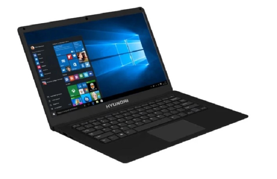Laptop Hyundai HyBook 14.1in, N3350, 4GB RAM, 64GB + 1TB HDD, W10H