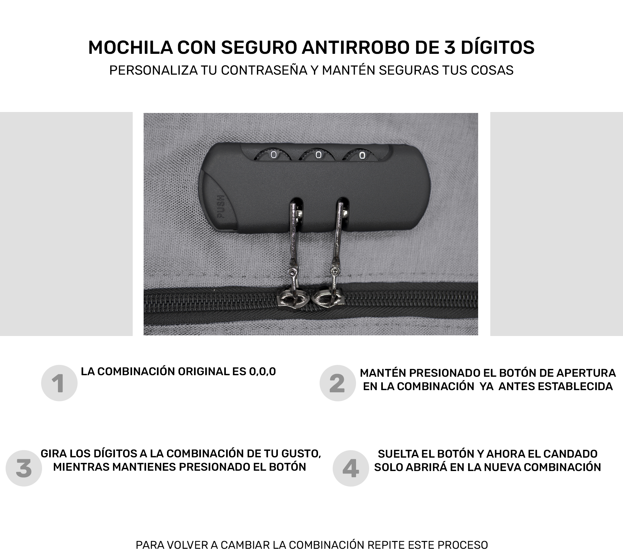 Mochila Multiusos Impermeable Antirrobo Con Cargador Usb- Gris