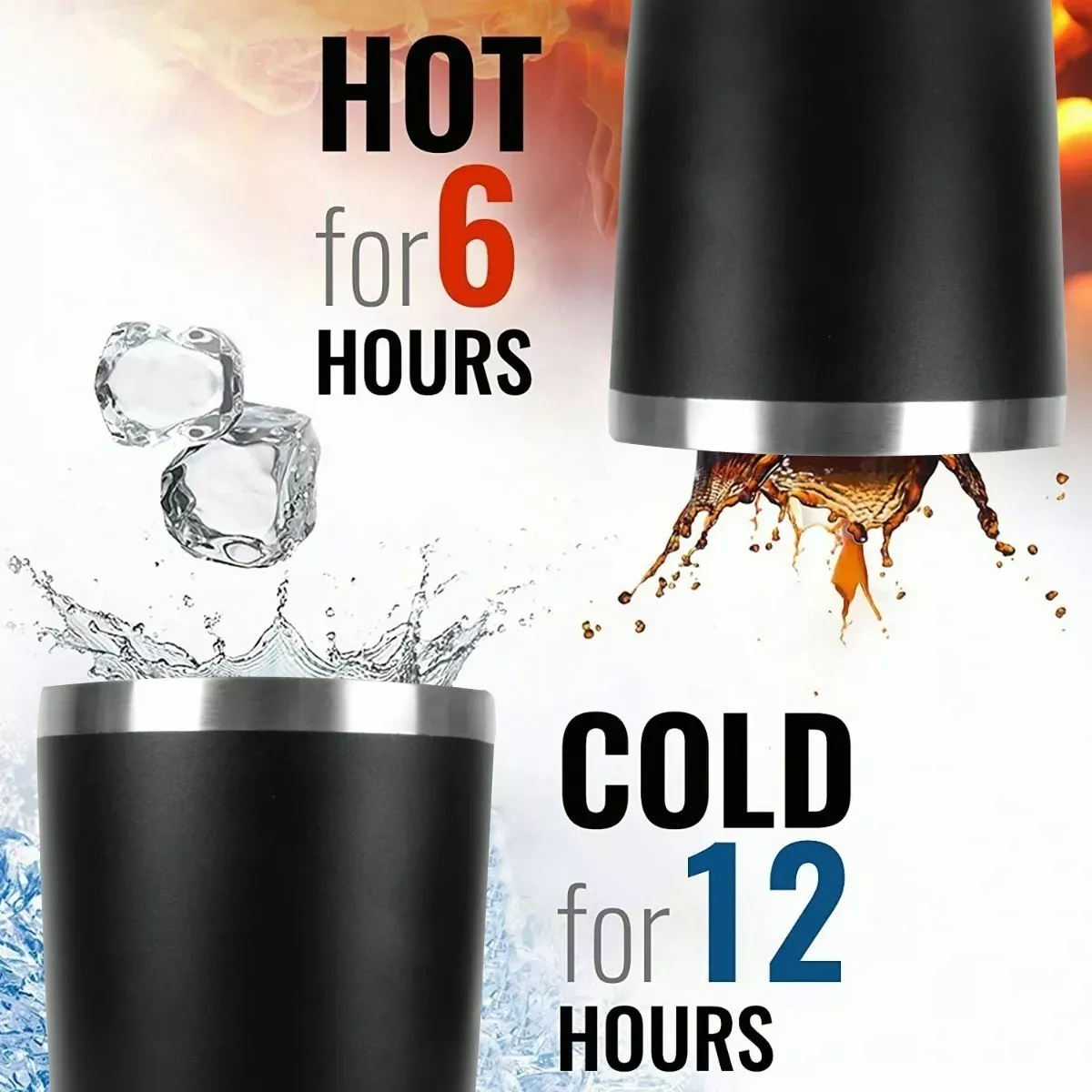 Termo De Acero Inoxidable 20oz Negro