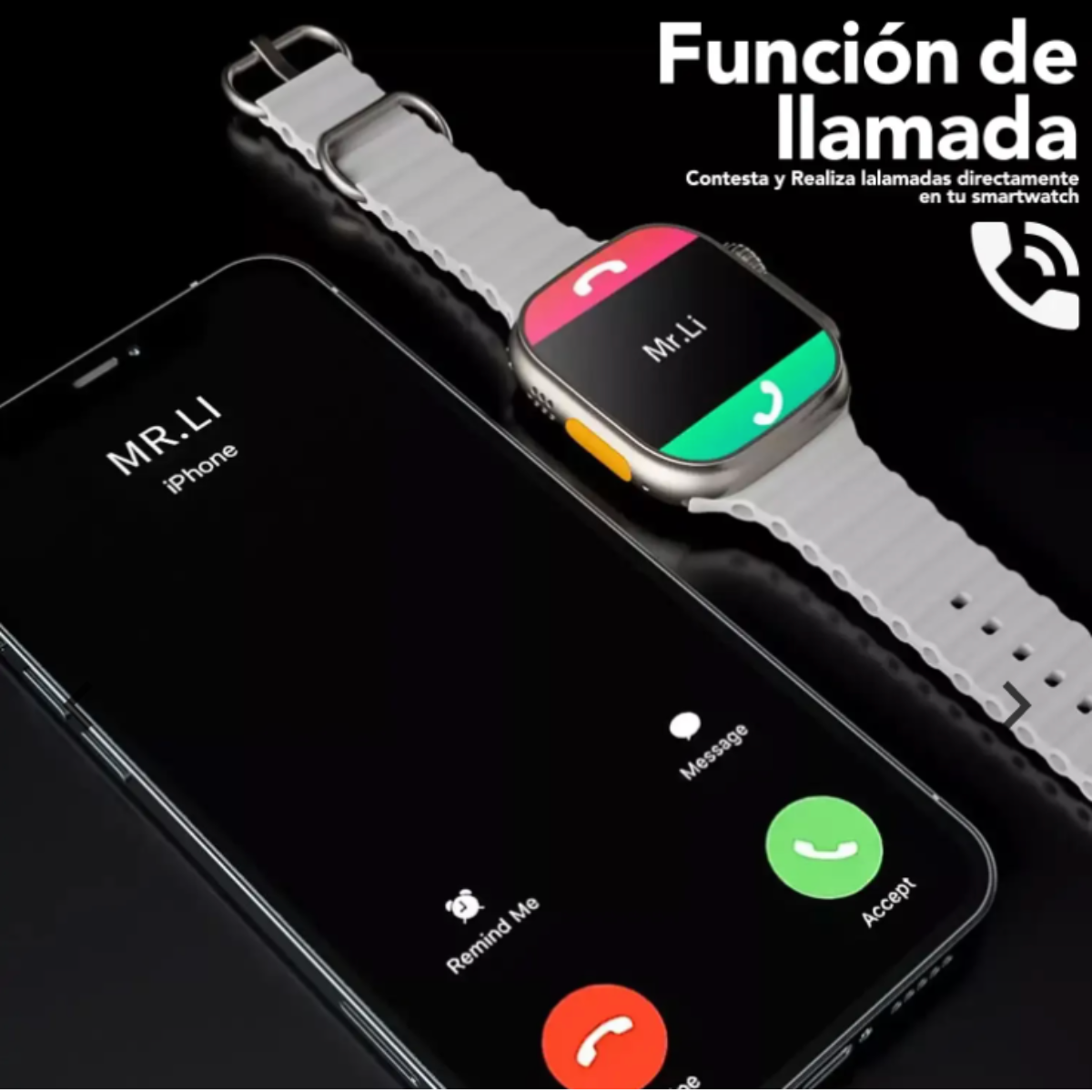 Reloj Digital Serie AT8 Ultra Max color Negro Titanio con 2 Correas.