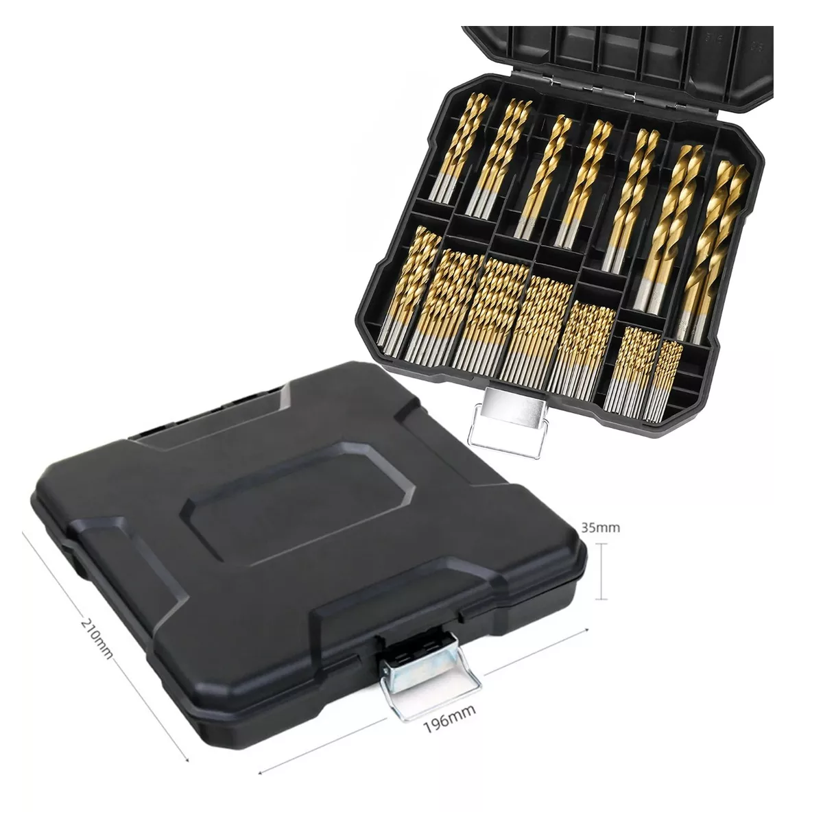 Juego De Brocas Puntas Para Taladro, 100pcs Acero+aluminio