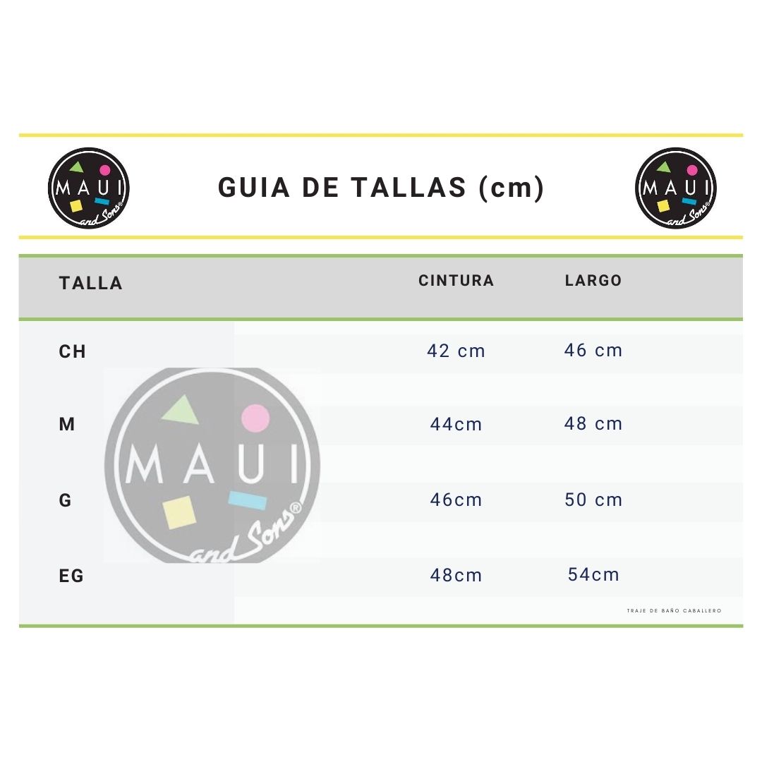 Bermuda Casual Traje De Baño Para Caballero Marca Maui & Sons