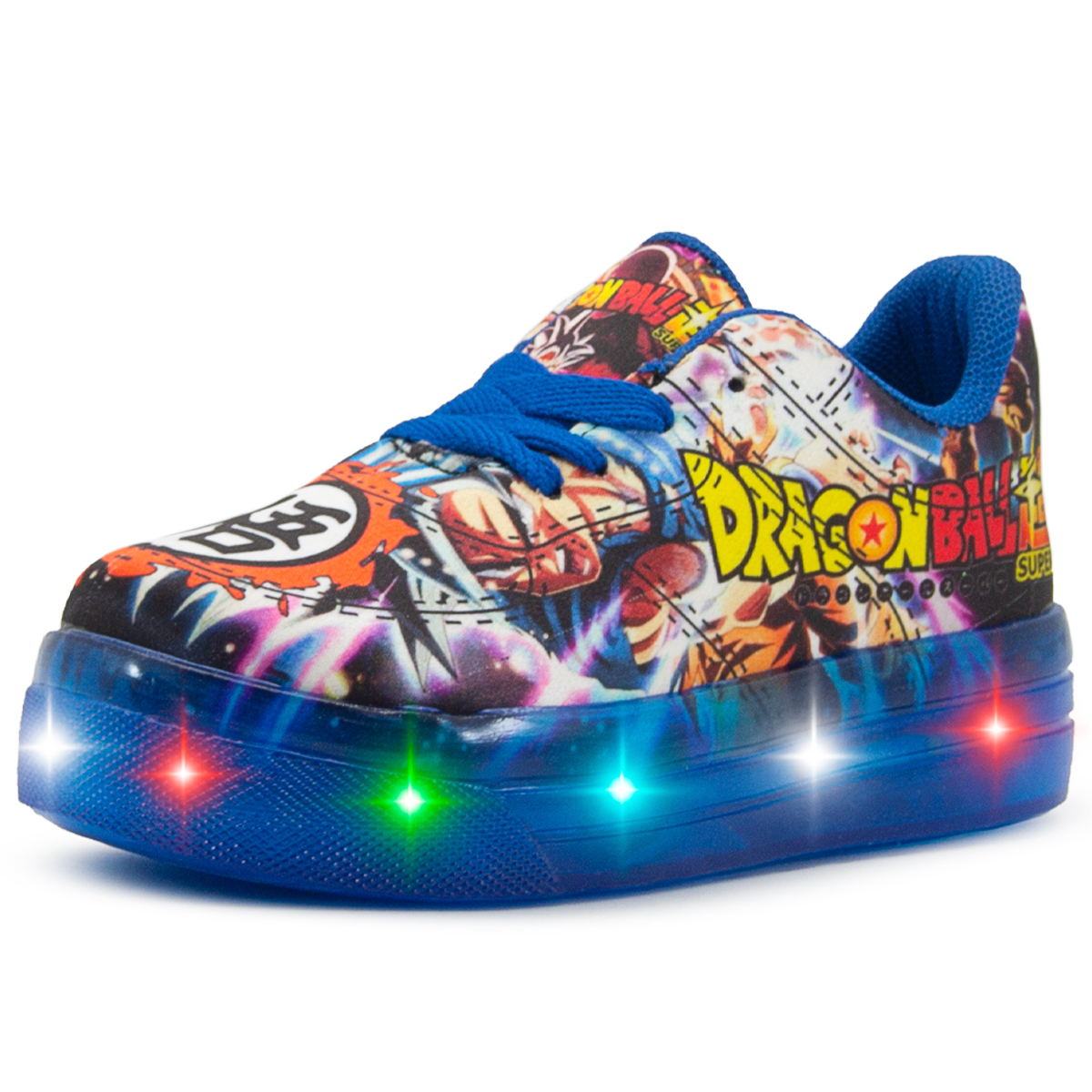 Tenis Luces Led Para Niño Goku Dragon Ball Super Majin Boo
