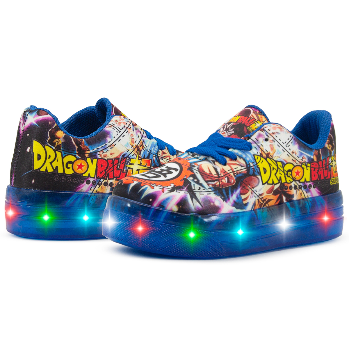 Tenis Luces Led Para Niño Goku Dragon Ball Super Majin Boo