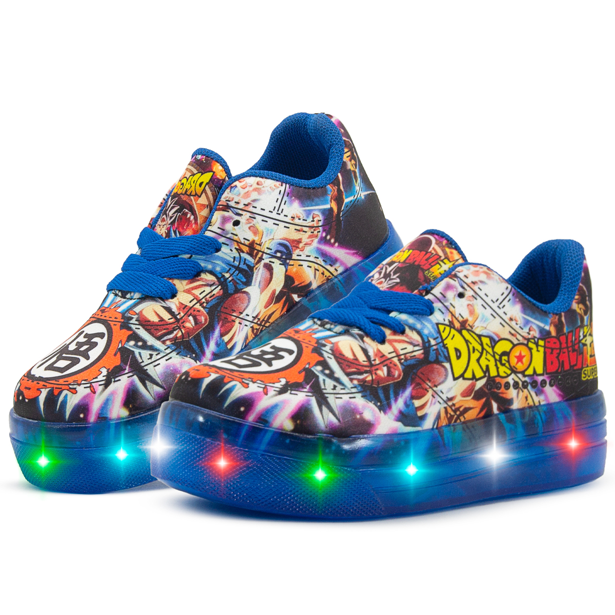 Tenis Luces Led Para Niño Goku Dragon Ball Super Majin Boo