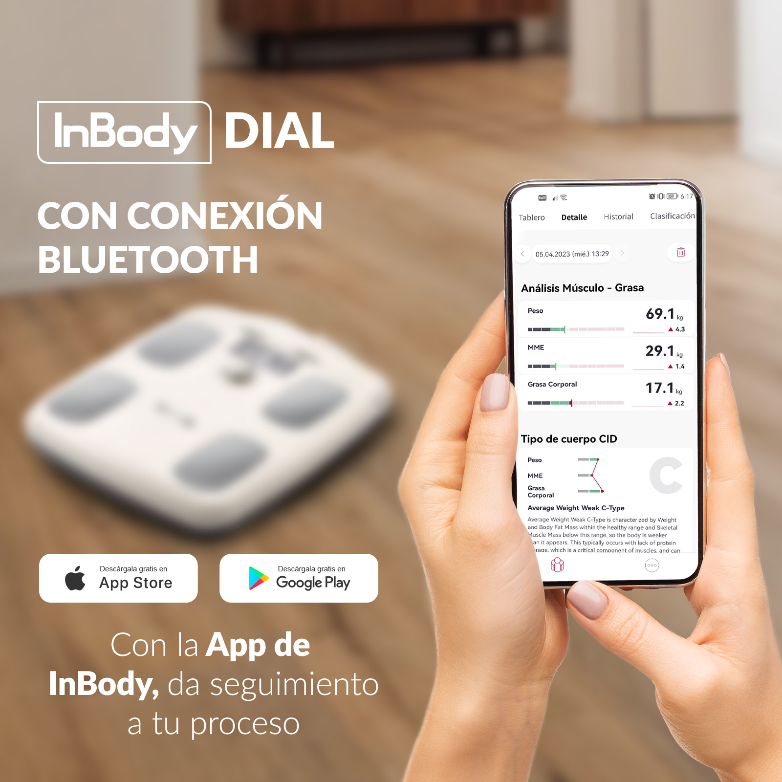 Báscula premium InBody DIAL Blanco