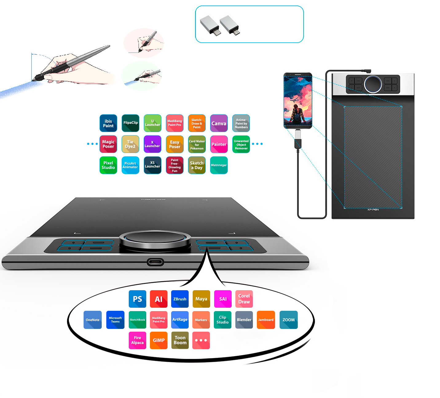 TABLETA GRAFICA XP-PEN DECO PRO SMALL PROFESIONAL 9" X 5"