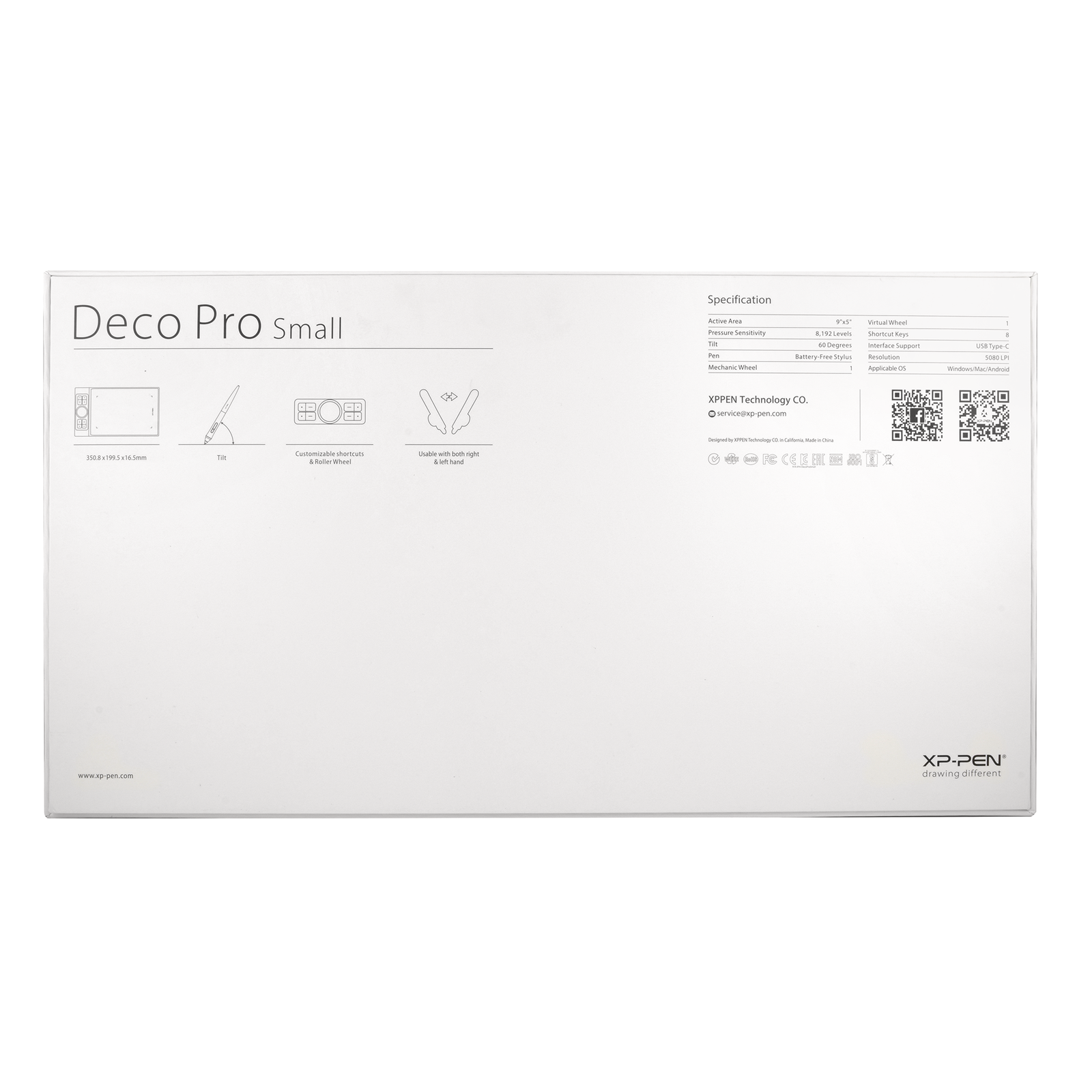 TABLETA GRAFICA XP-PEN DECO PRO SMALL PROFESIONAL 9" X 5"