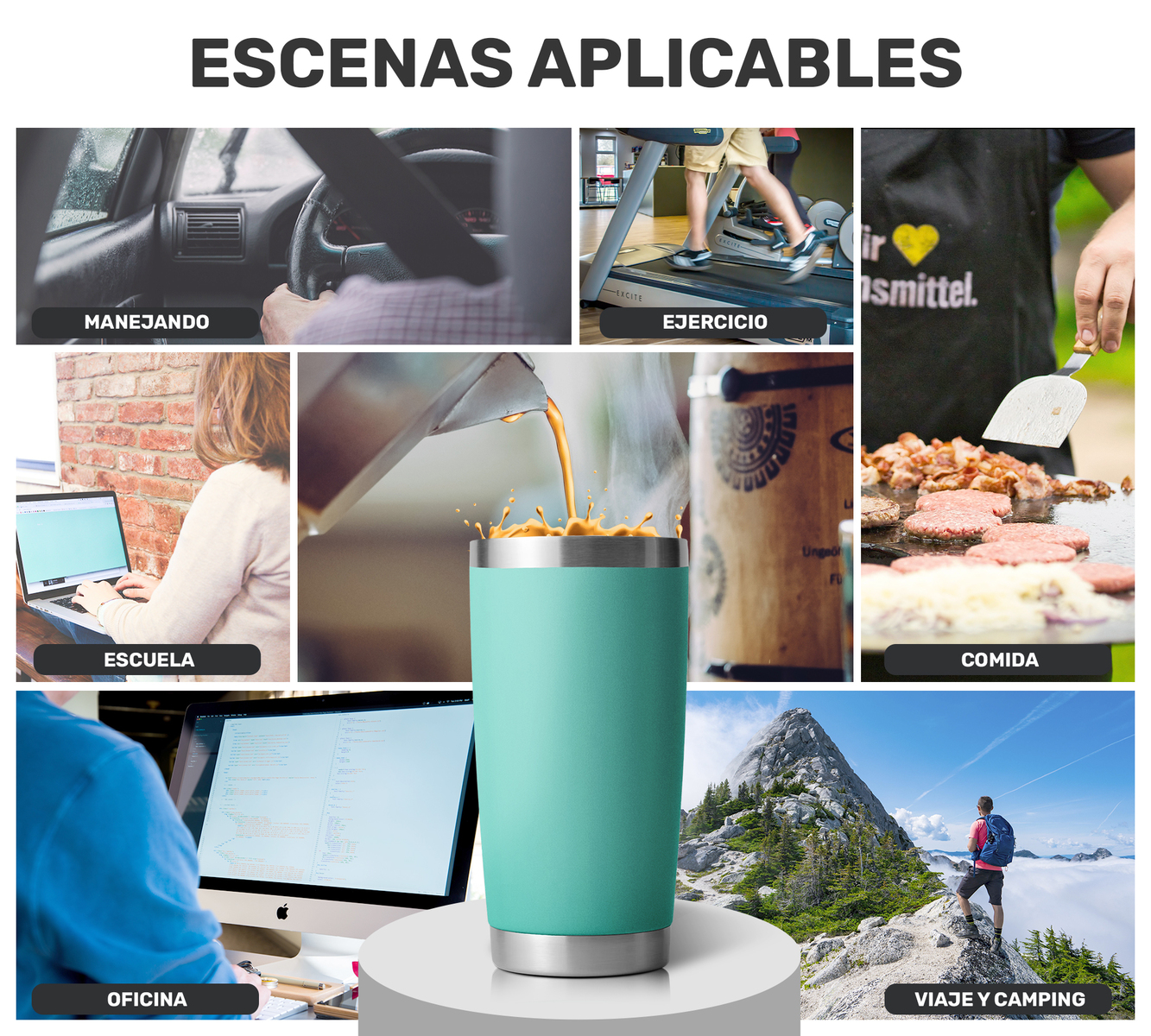 Vaso para Café Tipo Yeti | Termo de Acero Inoxidable y Aislamiento de Doble Capa con Tapa Magnética | Capacidad de 800ml