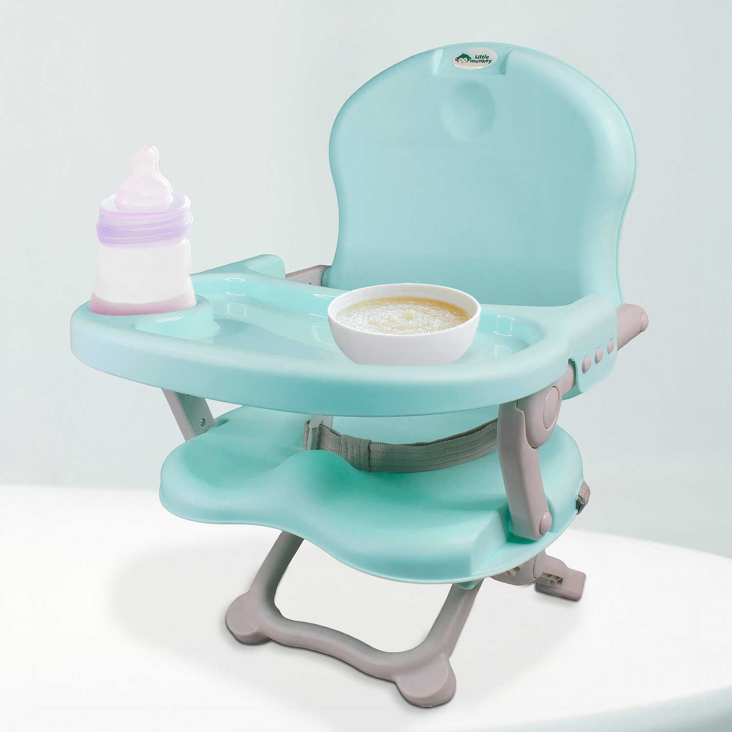 Silla Periquera Bebe Portatil Plegable Asiento Con Charola Menta