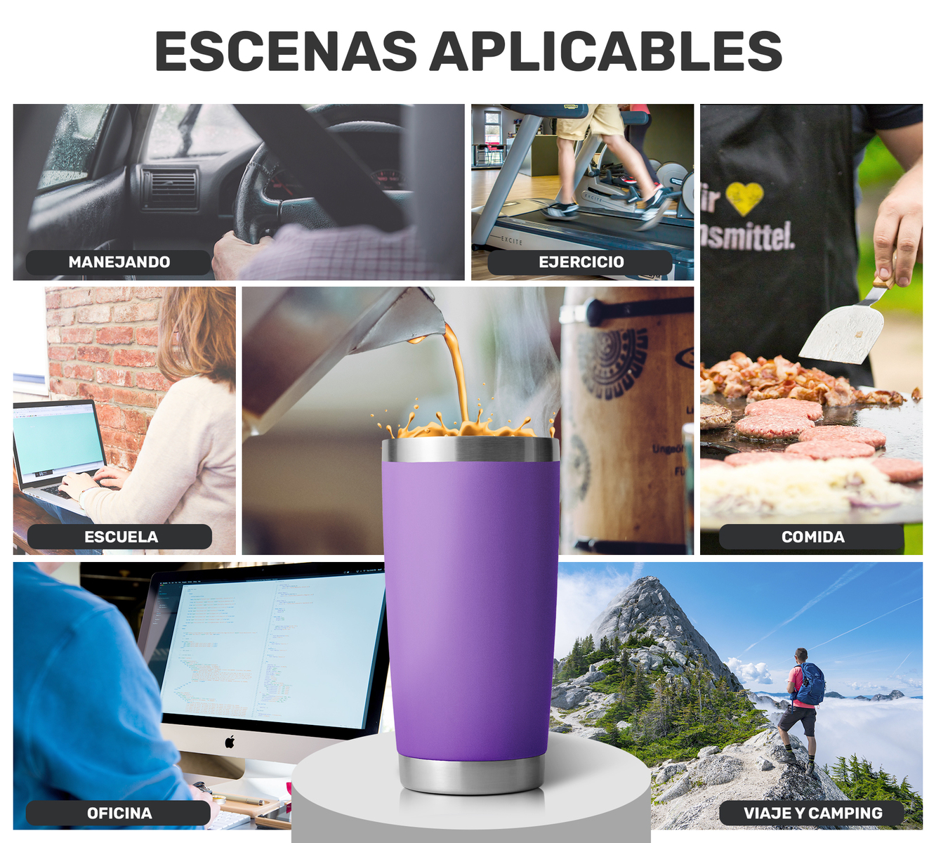 Vaso para Café Tipo Yeti | Termo de Acero Inoxidable y Aislamiento de Doble Capa con Tapa Magnética | Capacidad de 800ml