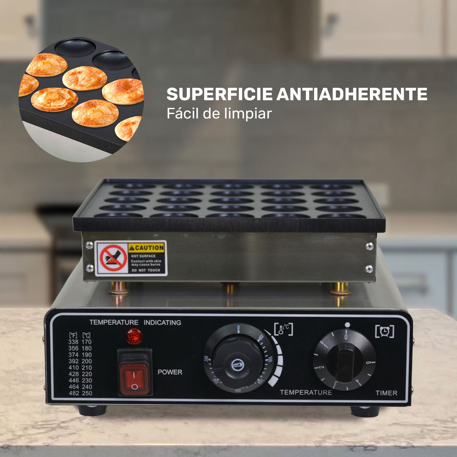 Maquina Electrica Industrial Comercial Mini Hotcakes 25pz