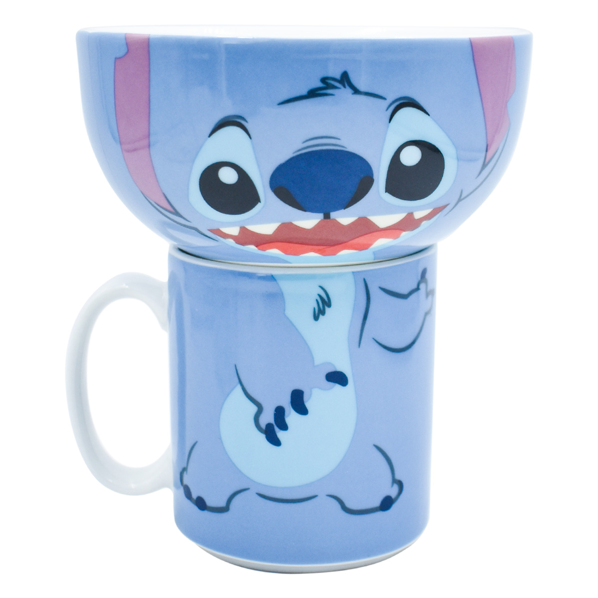 Fun Kids 1754-68 Set Juego Vajilla Porcelana Individual Disney Clasico Stitch 180ml