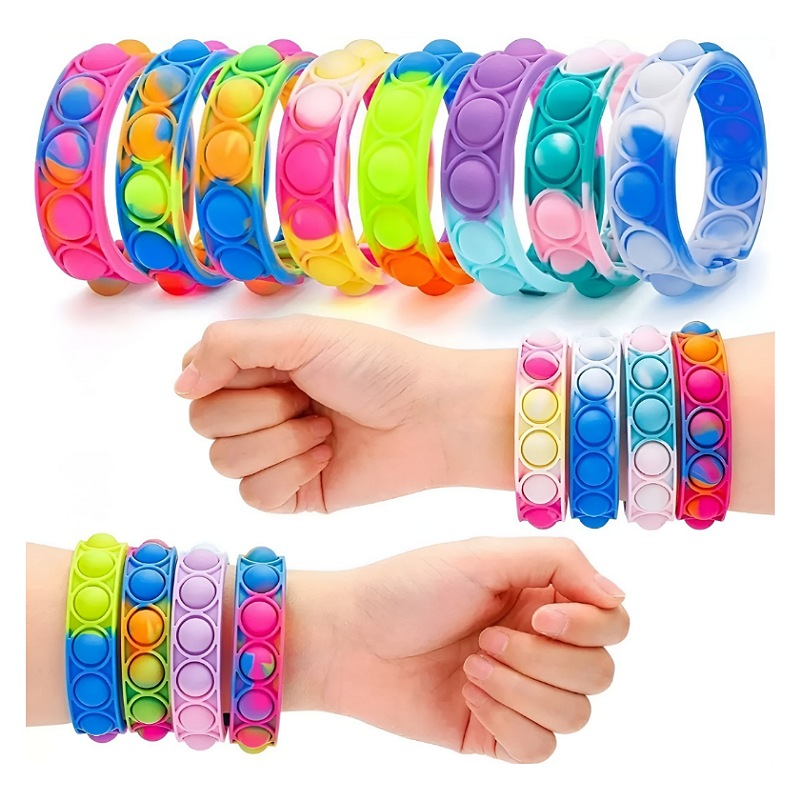 Pulsera Pop It Juguete Antiestrés Sensorial Infantil 10 piezas