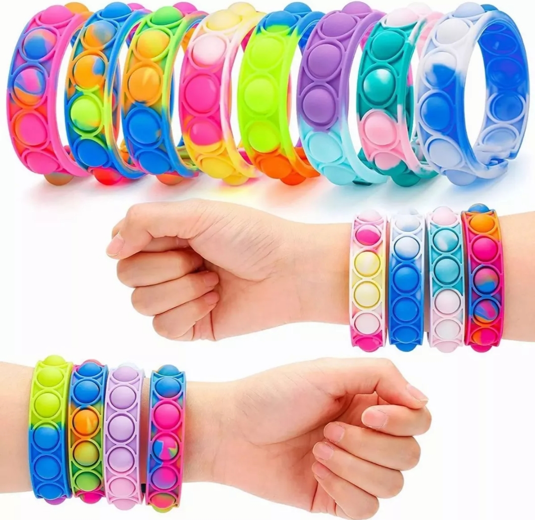 Pulsera Pop It Juguete Antiestrés Sensorial Infantil 10 piezas