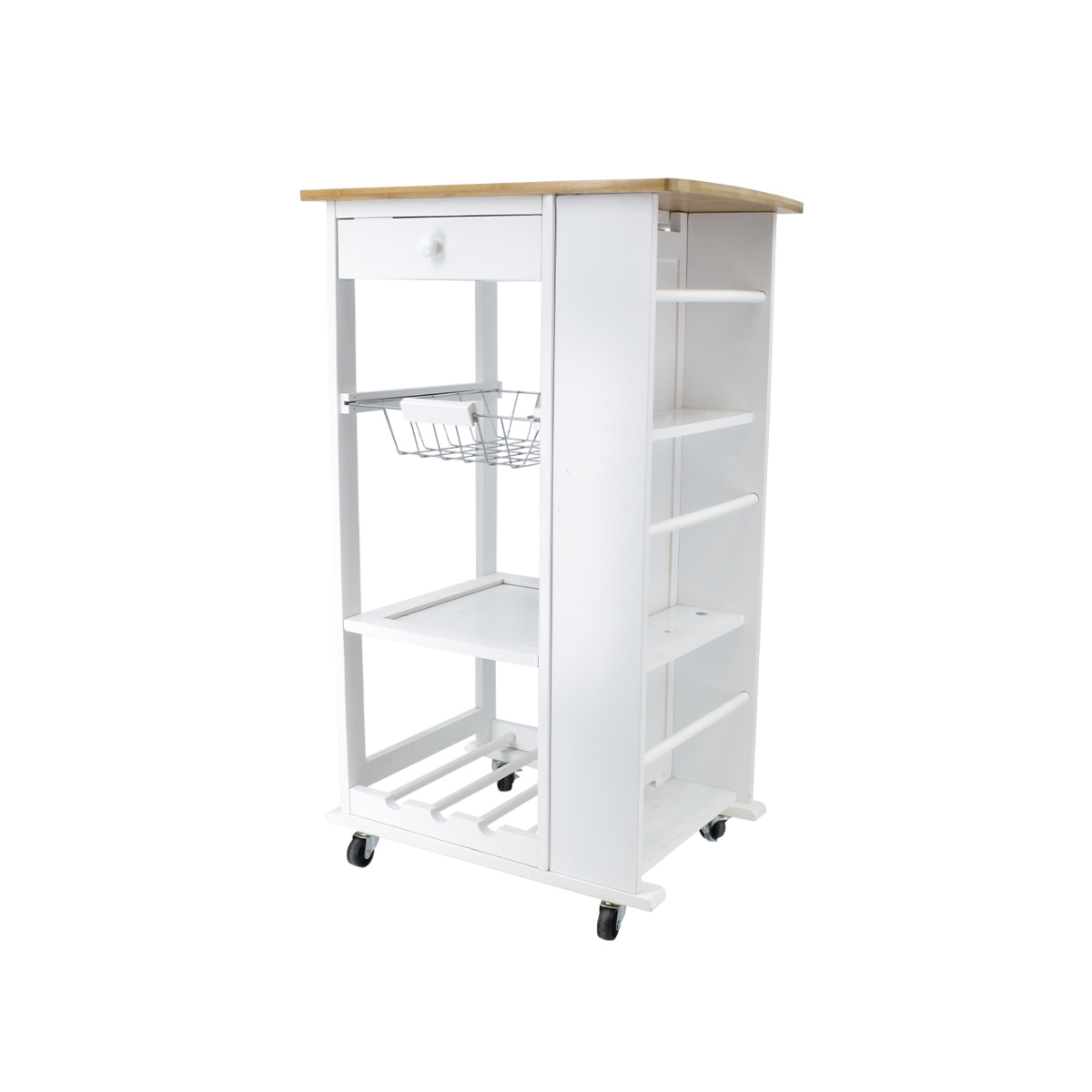 Mueble Organizador De Cocina, Blanco Y Café, Con E