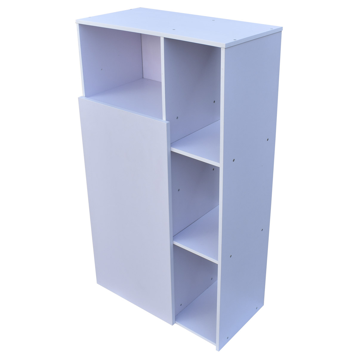 Hogare Mueble Alacena Despensero Organizador Practico Multiusos de melamina de alta resistencia, con puerta y estantes Color Blanco