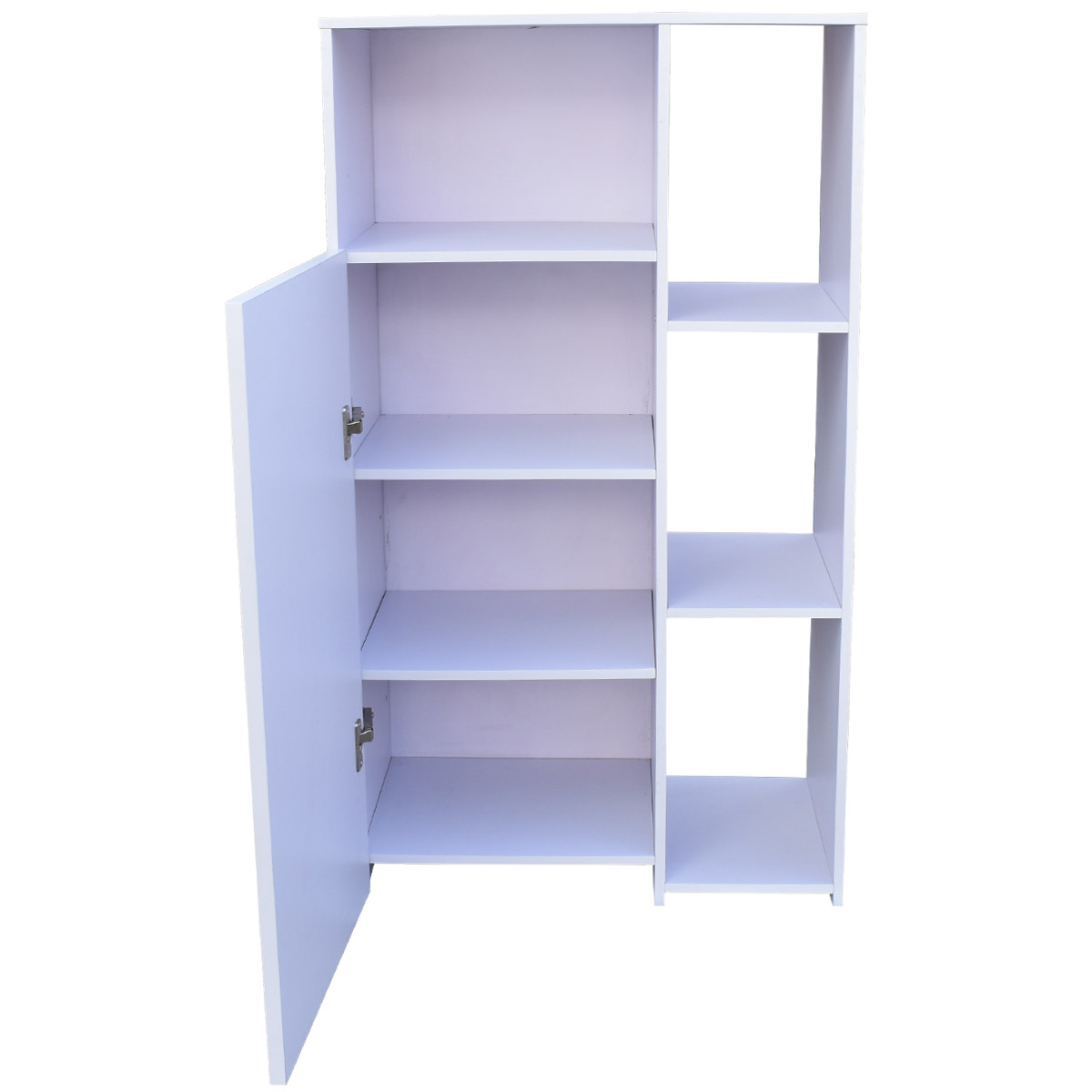 Hogare Mueble Alacena Despensero Organizador Practico Multiusos de melamina de alta resistencia, con puerta y estantes Color Blanco