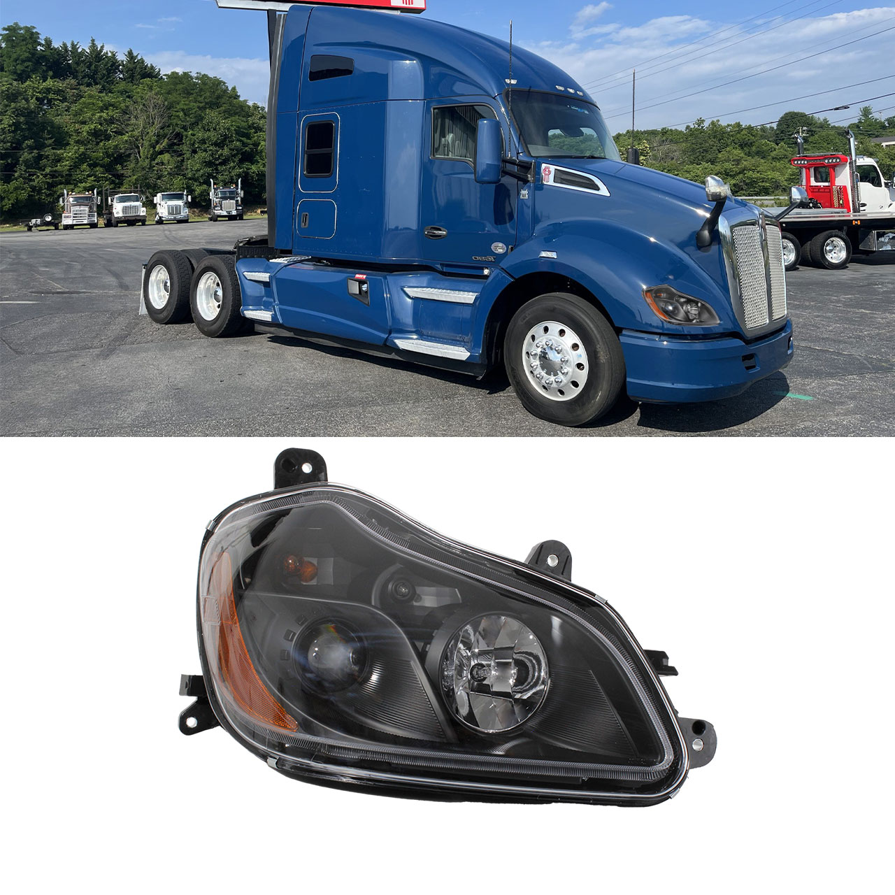 Faro Unidad Principal Kw Kenworth T680 2014-2017 Negro