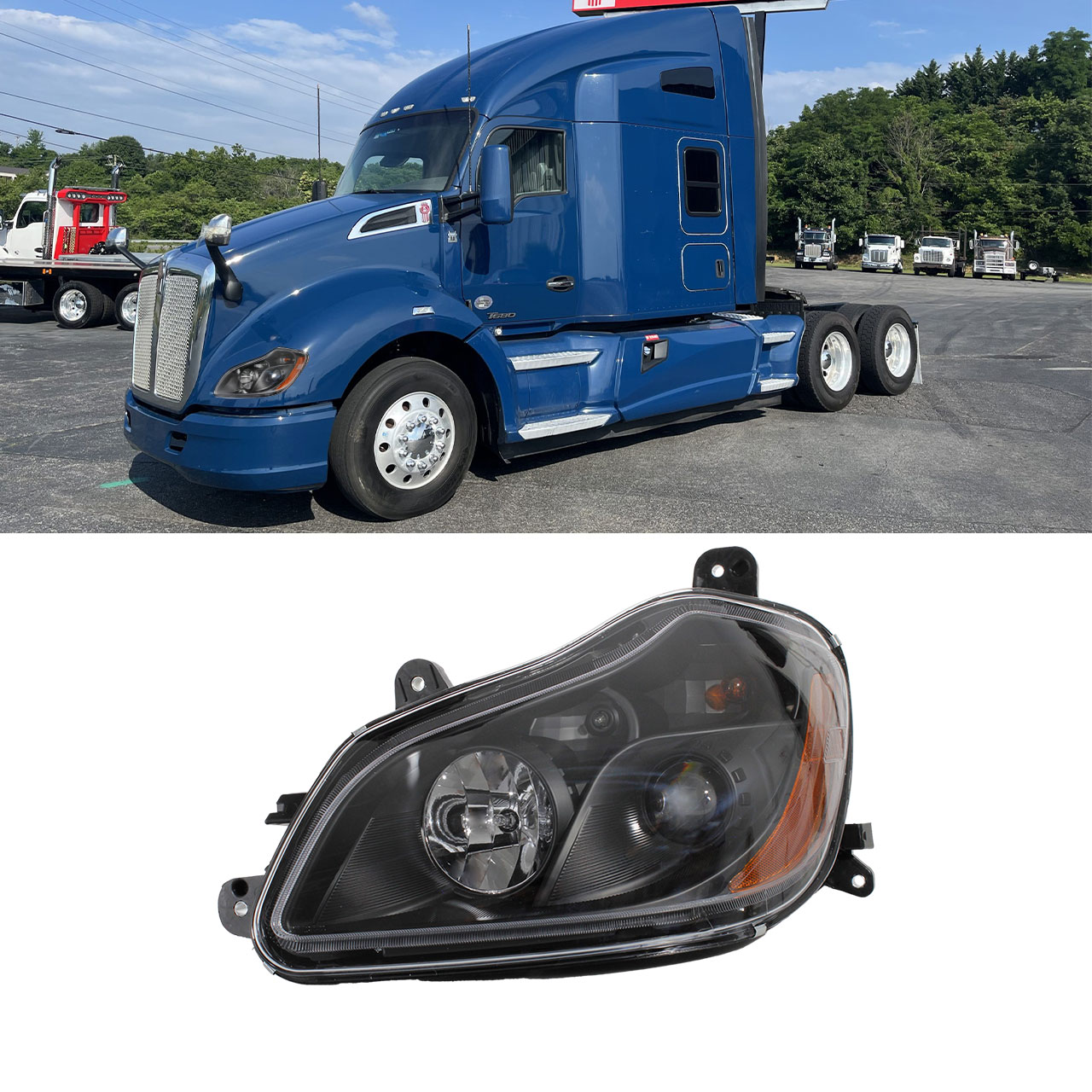 Faro Unidad Principal Kw Kenworth T680 2014-2017 Negro