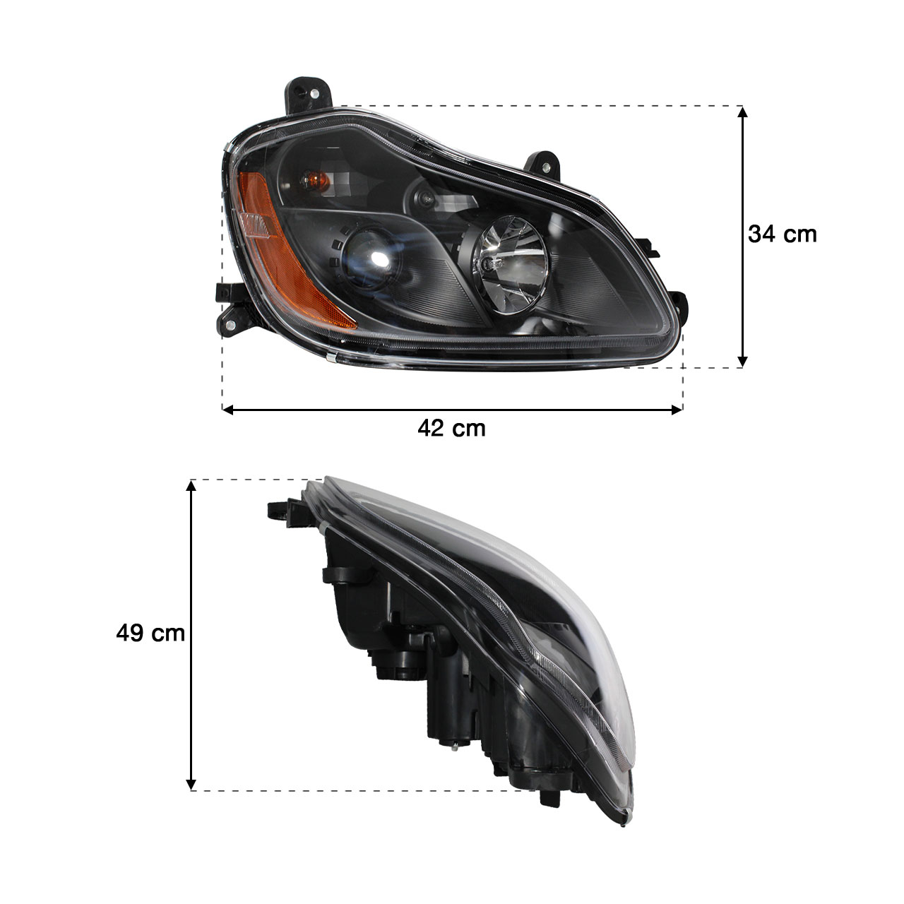Faro Unidad Principal Kw Kenworth T680 2014-2017 Negro
