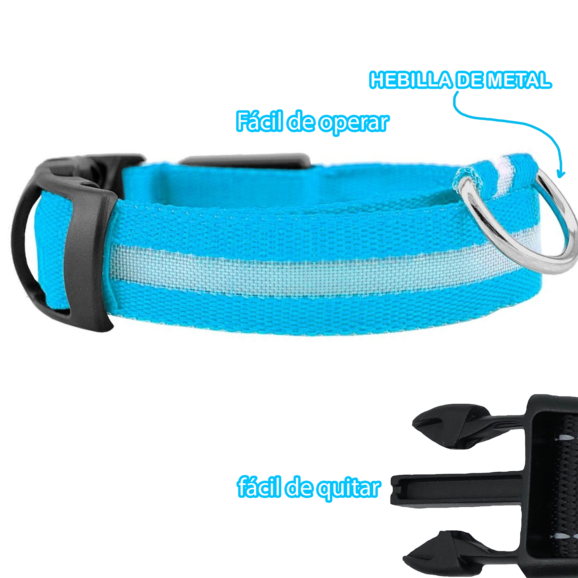 Collar para perro y gato de led luz cosas perro 