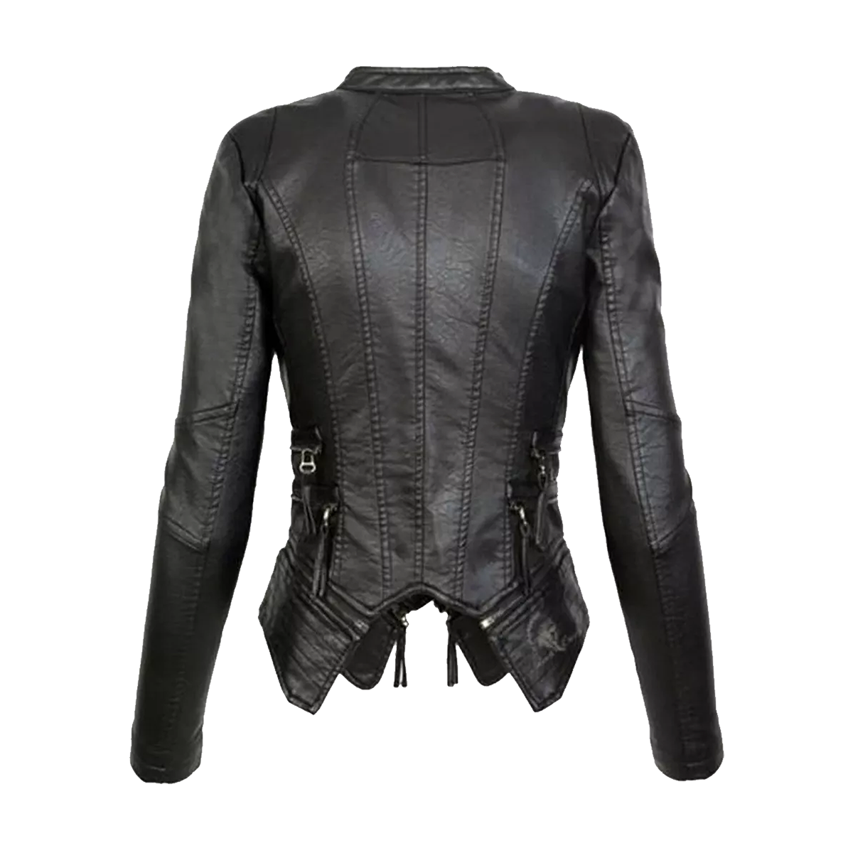 Chamarra Mujer Piel Pu Fashion Gothic Corte Slim