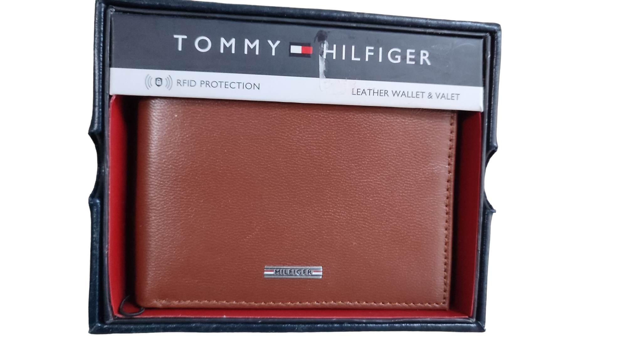 Elegante Cartera De Piel Tommy Hilfiger Original Caballero