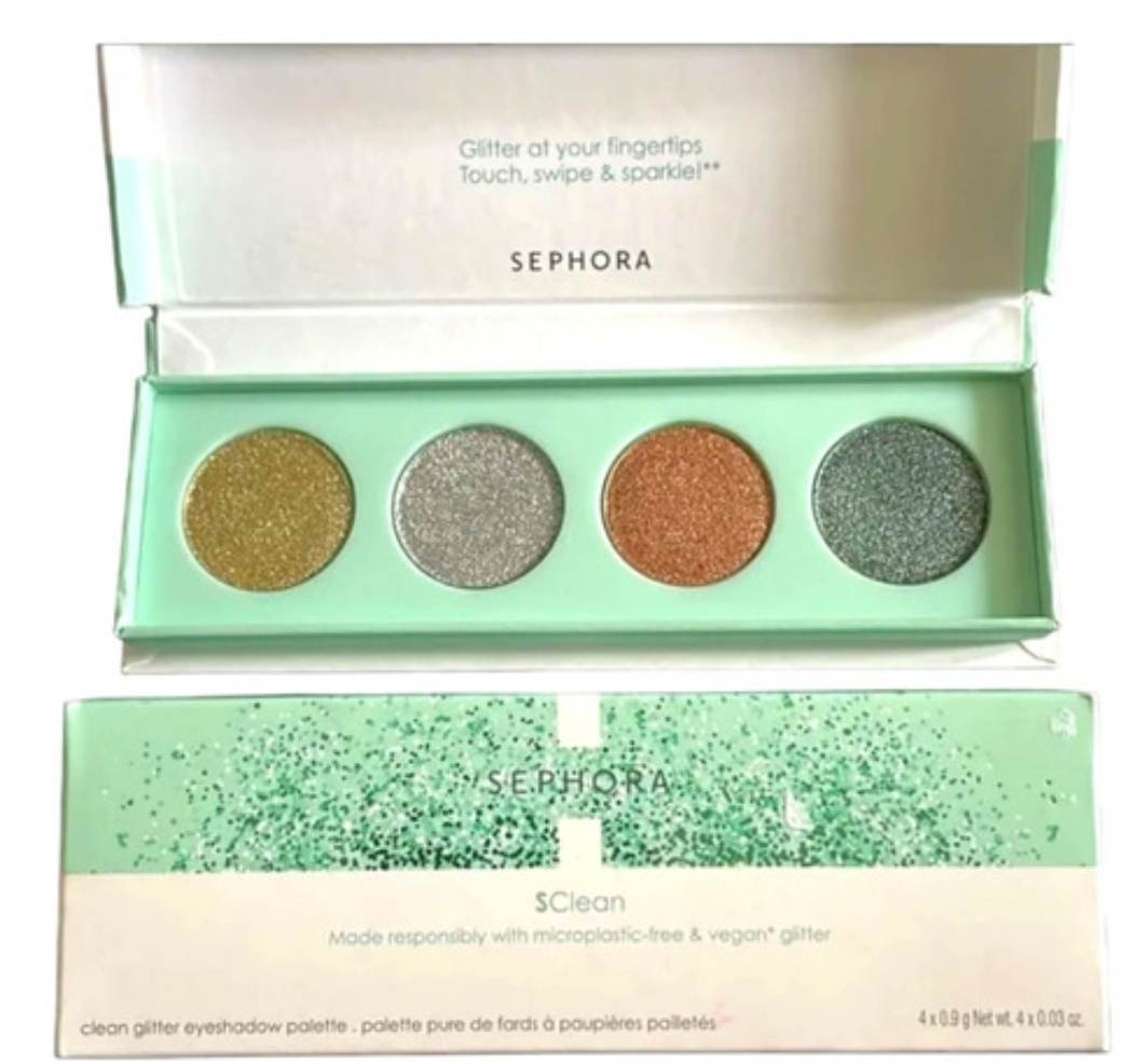 Paleta De 4 Sombras Glitter,originales De Sephora Clean 