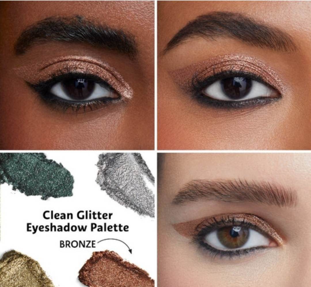 Paleta De 4 Sombras Glitter,originales De Sephora Clean 
