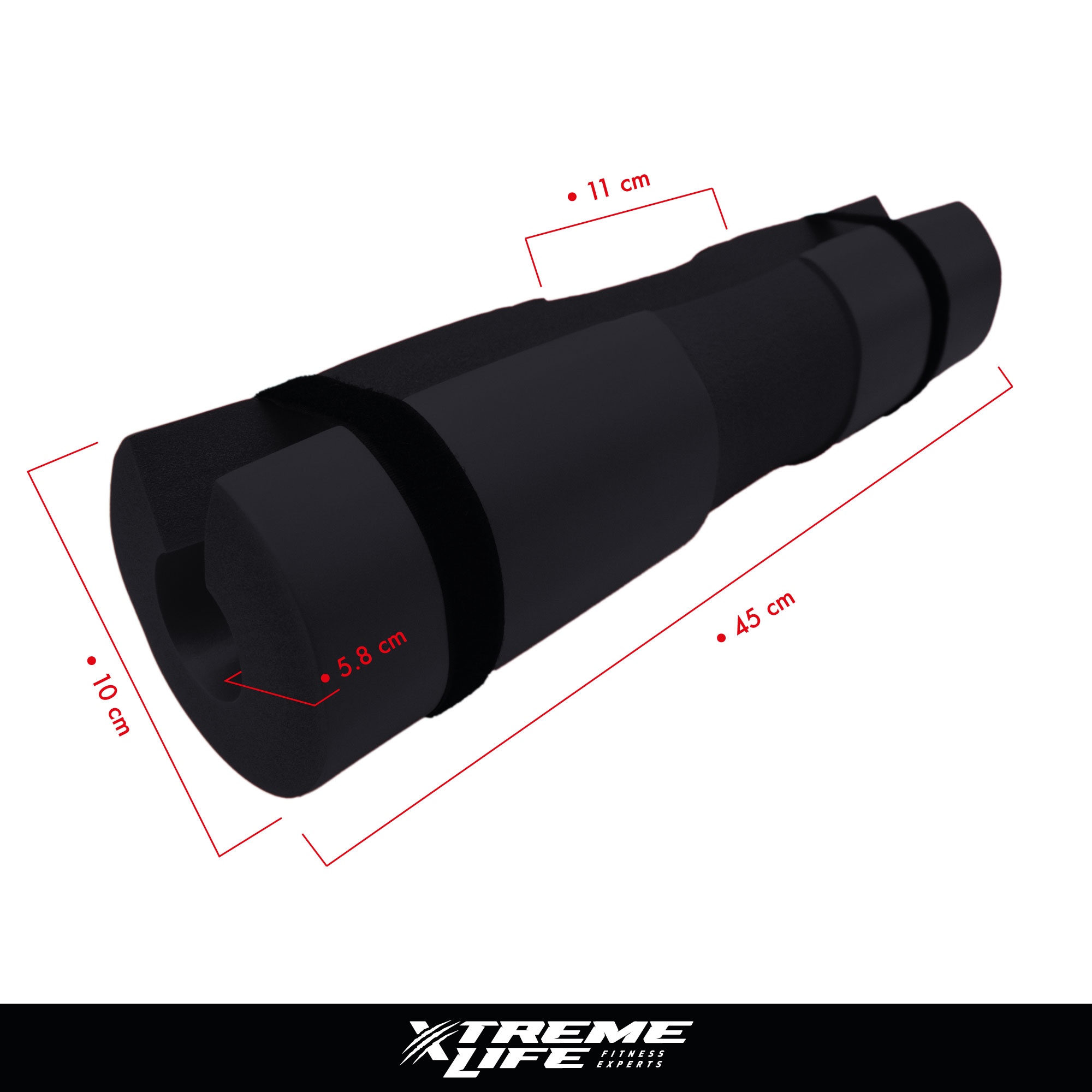 Cojin Almohadilla Para Sentadillas Barra Pesas Gym Protector Cuello Negro Unitalla