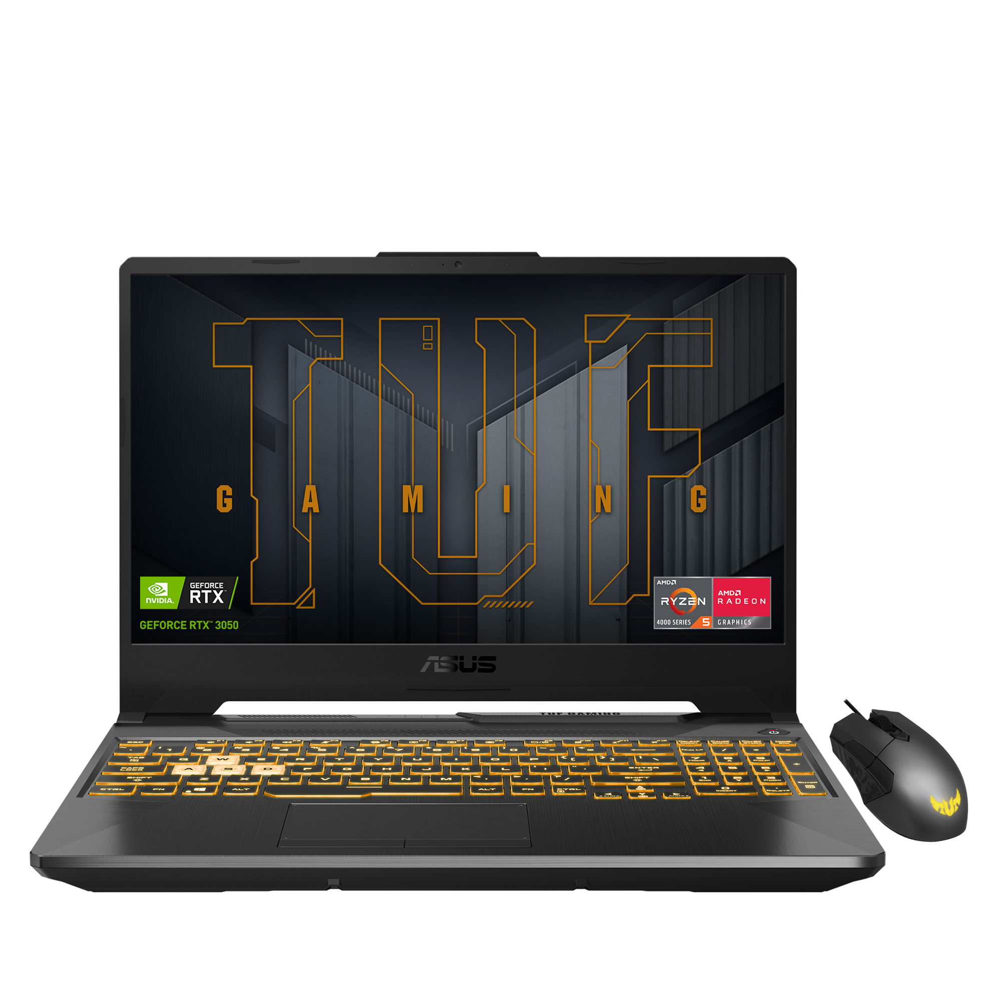 Laptop ASUS TUF Gaming A15 AMD Ryzen 5 4600H 8GB 512GB SSD NVIDIA GeForce RTX3050 Gris + Mouse FA506IC-HN073W