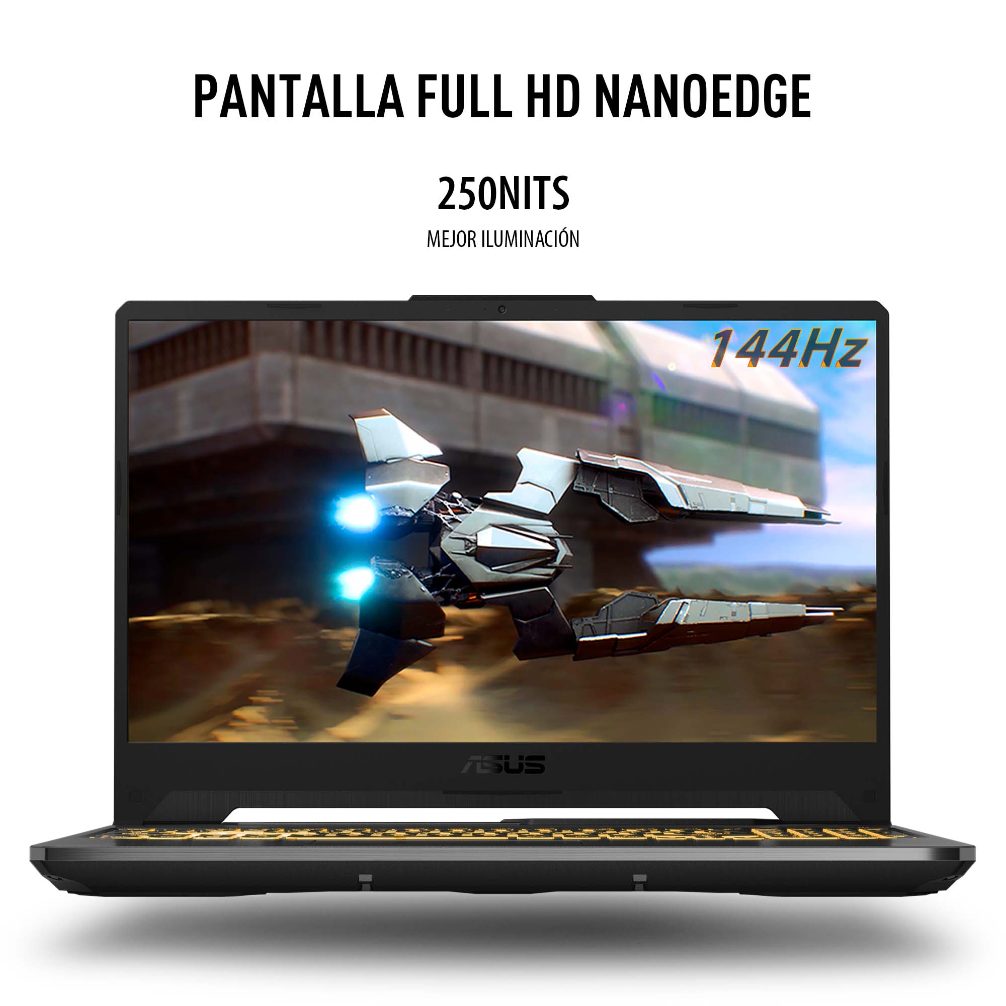 Laptop ASUS TUF Gaming A15 AMD Ryzen 5 4600H 8GB 512GB SSD NVIDIA GeForce RTX3050 Gris + Mouse FA506IC-HN073W