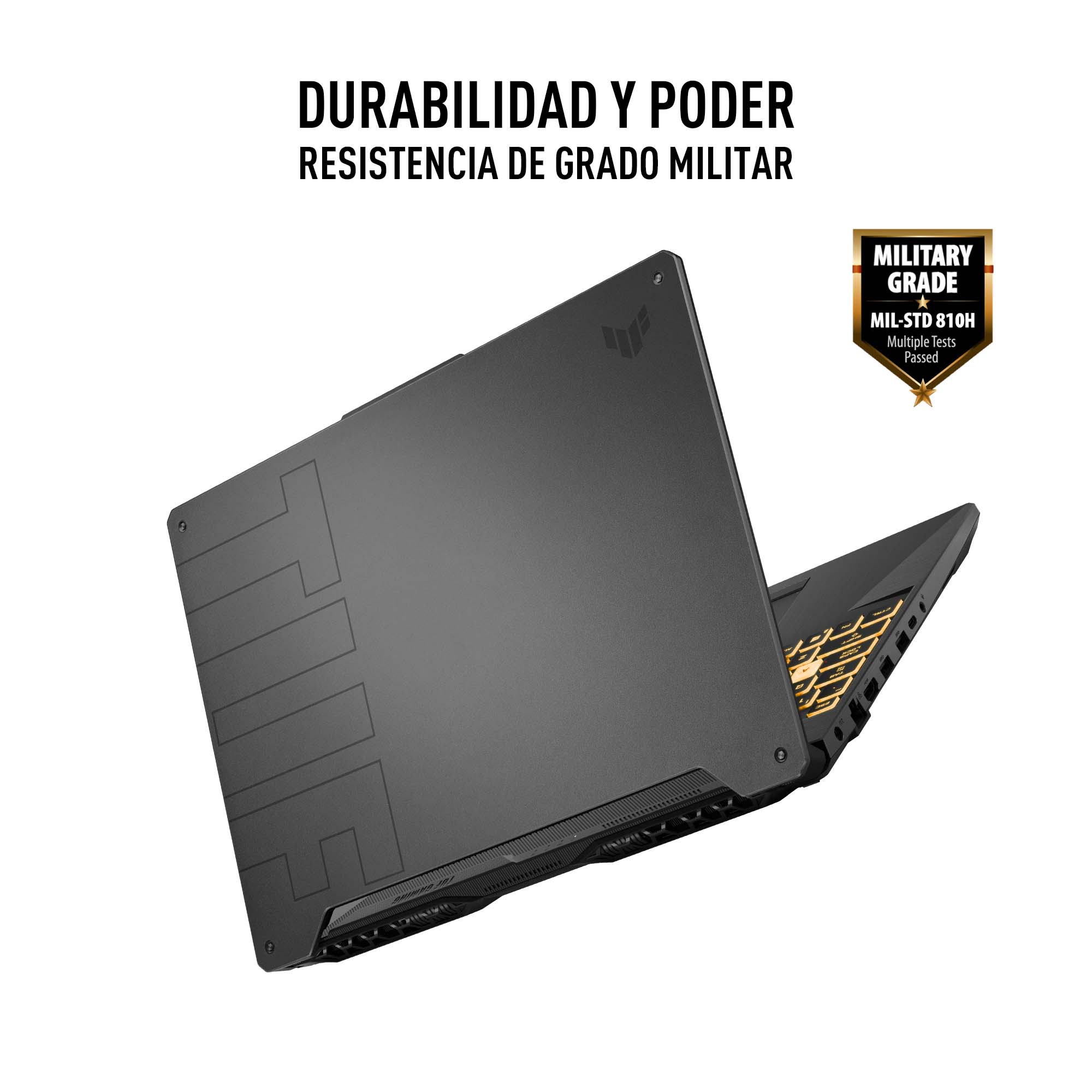 Laptop ASUS TUF Gaming A15 AMD Ryzen 5 4600H 8GB 512GB SSD NVIDIA GeForce RTX3050 Gris + Mouse FA506IC-HN073W