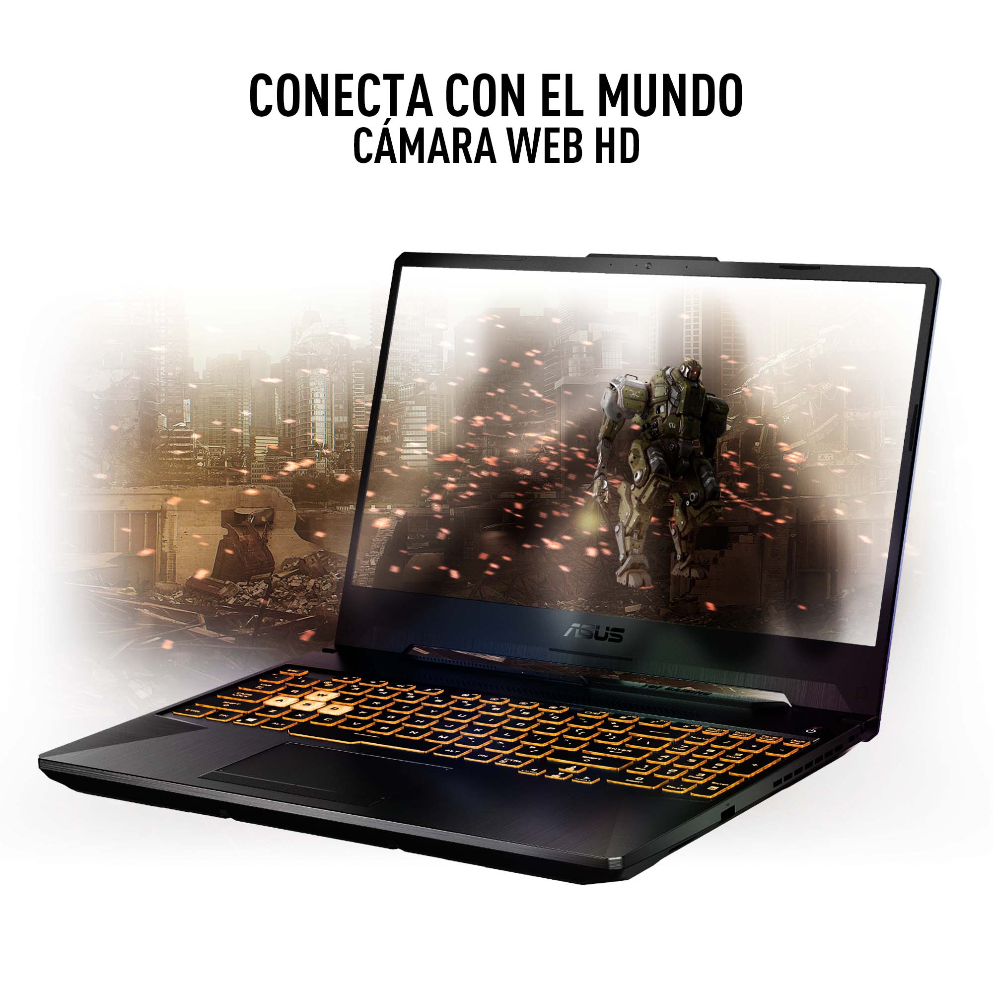 Laptop ASUS TUF Gaming A15 AMD Ryzen 5 4600H 8GB 512GB SSD NVIDIA GeForce RTX3050 Gris + Mouse FA506IC-HN073W