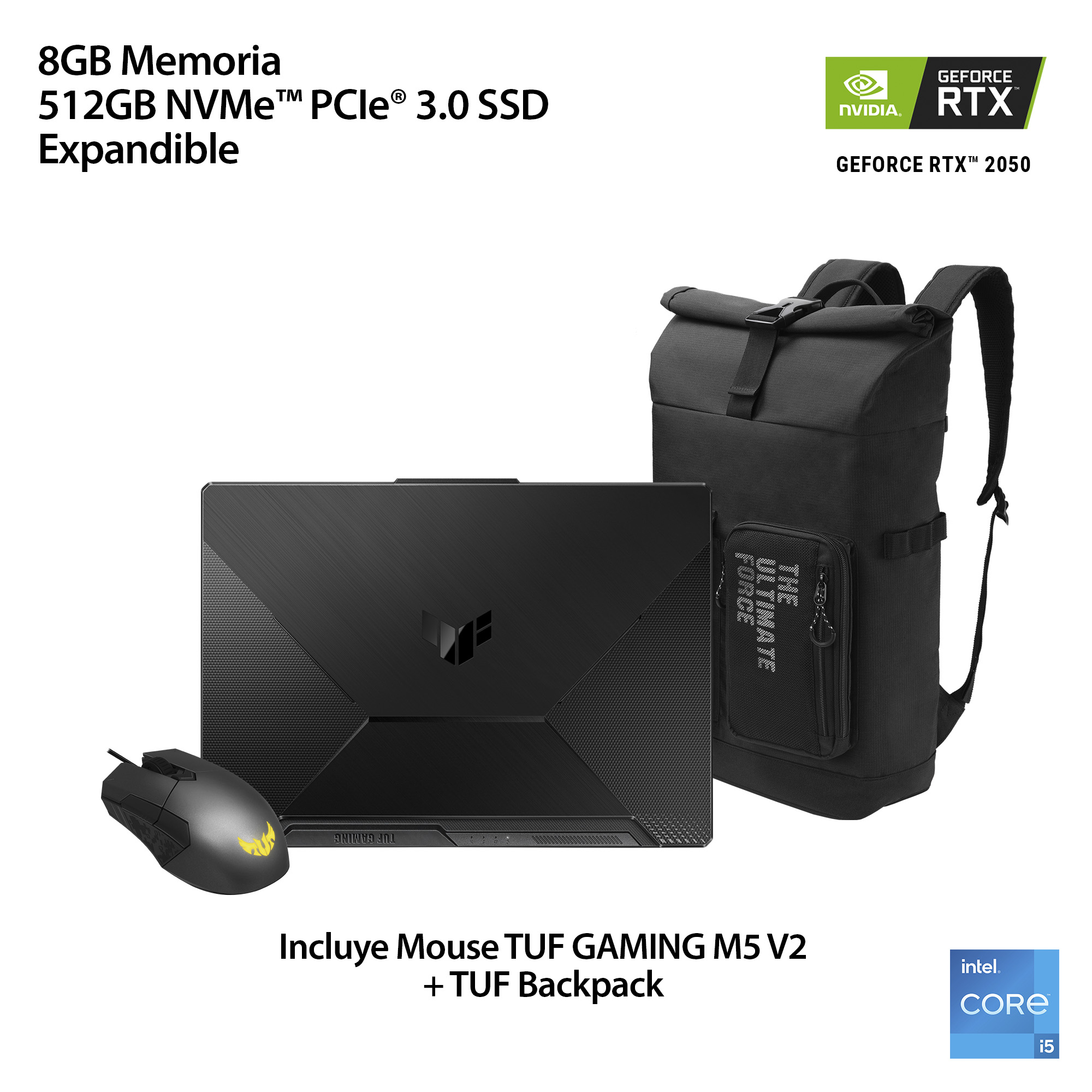 Laptop ASUS TUF Gaming F15 Intel Core i5-11400H 8GB 512GB SSD