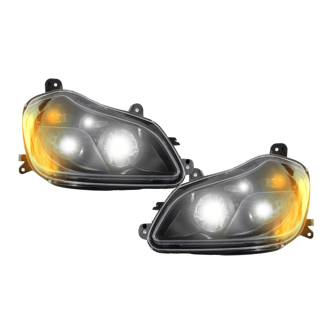 Par Faro Unidad Principal Kw Kenworth T680 2014-2017 Negro