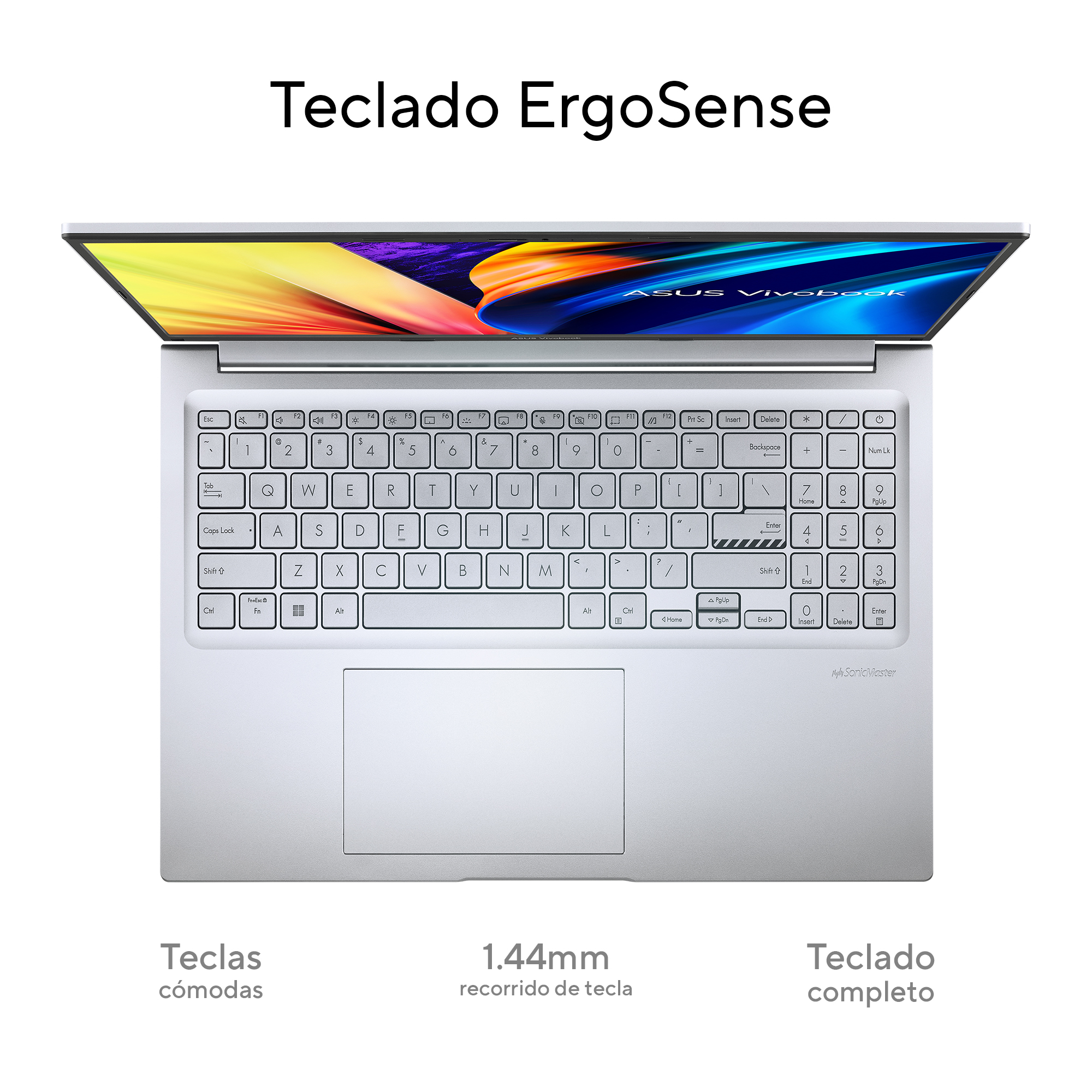 Laptop ASUS Vivobook 16 AMD Ryzen 7 5800H 16GB 512GB SSD Plata D1603QA-MB057W