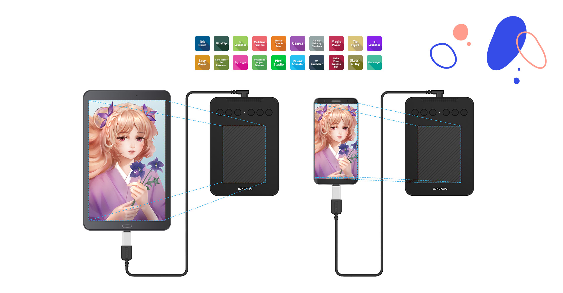 Tableta Grafica Xp-pen Deco Mini 4 Portatil Negro Compatible con telefonos Android