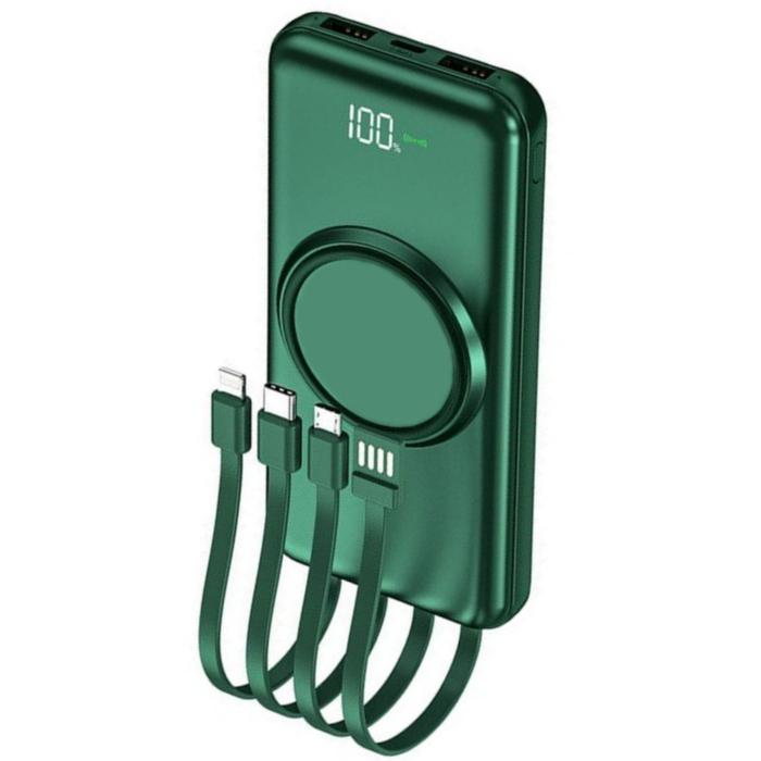 Batería Portátil Qi Para Samsung MXQMB-001-7 30000Mah Verde Salida Qi Inalámbrica, 1xUSB 2,1 Entrada USB Tipo C Cable USB No incluido,, Qi MultiBank