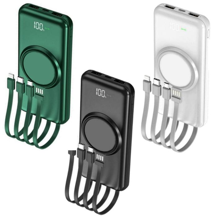 Batería Portátil Qi Para Samsung MXQMB-001-7 30000Mah Verde Salida Qi Inalámbrica, 1xUSB 2,1 Entrada USB Tipo C Cable USB No incluido,, Qi MultiBank