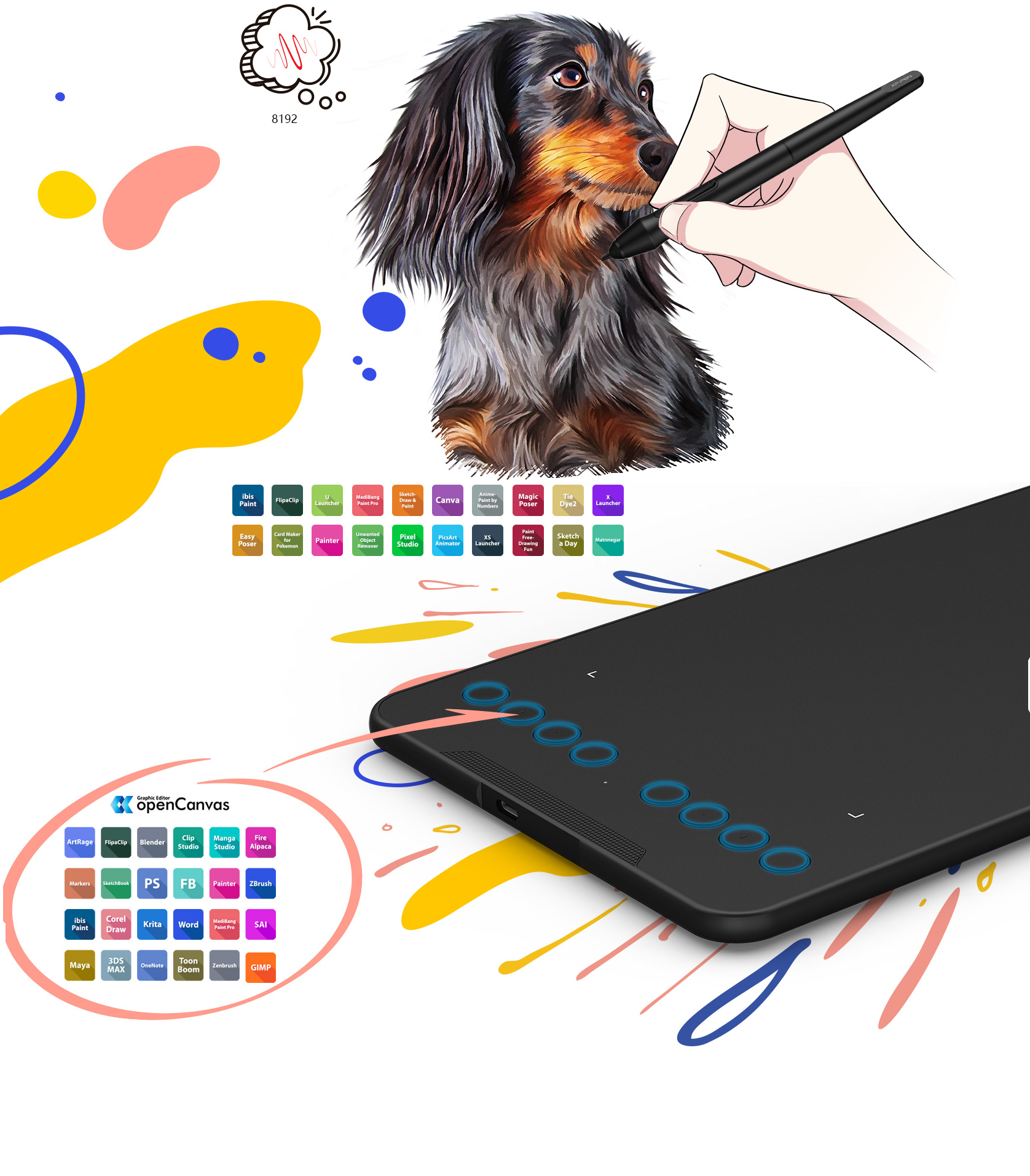 Tableta Grafica Xp-pen Deco Mini 7 Negro Portatil